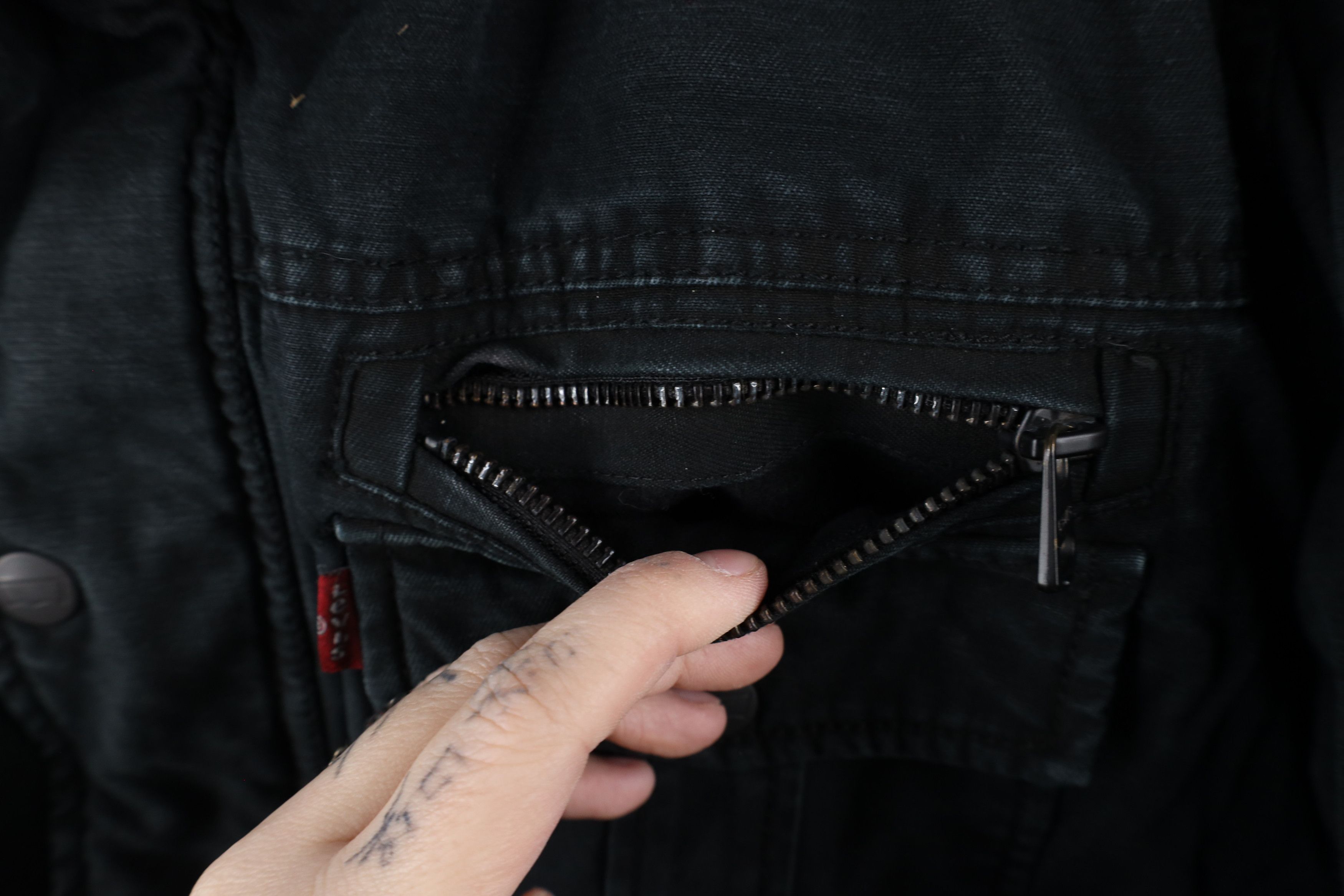 Levi's × Vintage Vintage Y2K Levis Full Zip Military Style Field Jacket Size US XL / EU 56 / 4 - 5 Thumbnail
