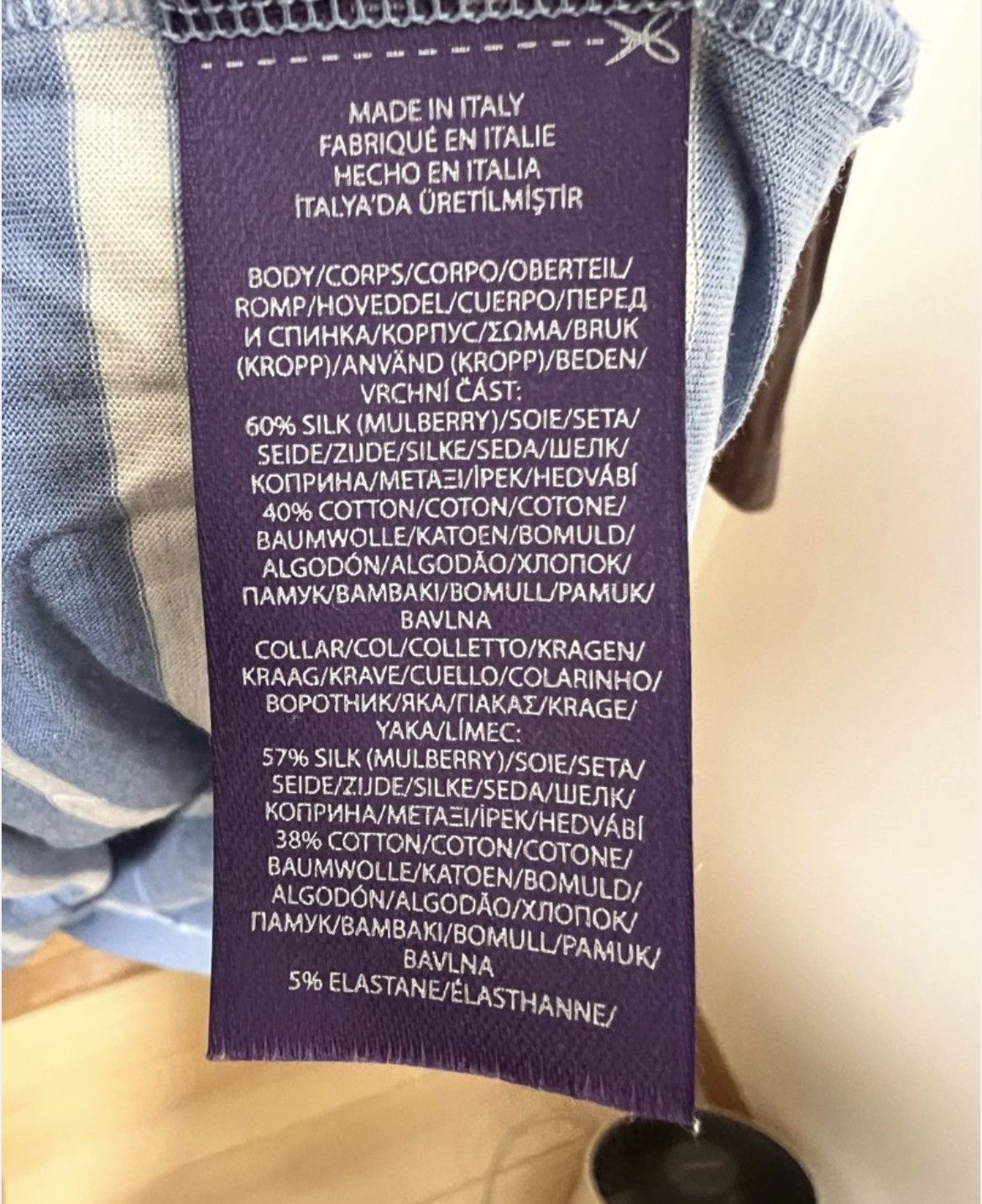Ralph Lauren Purple Label Polo Ralph Lauren purple label blue stripe tee Size US XL / EU 56 / 4 - 3 Thumbnail