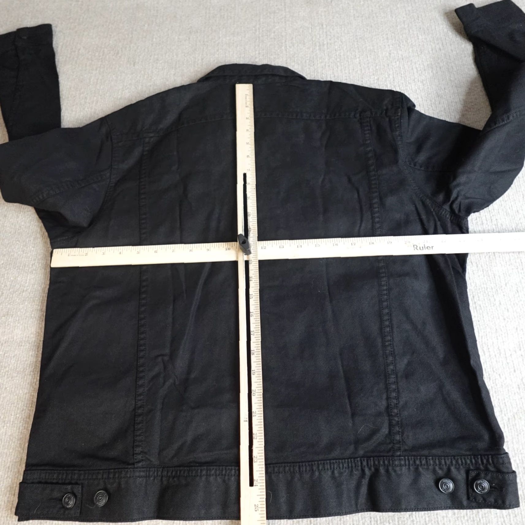 Vince Vince Mens XL Black Denim Trucker Jacket Made in USA NEW Size US XL / EU 56 / 4 - 6 Thumbnail