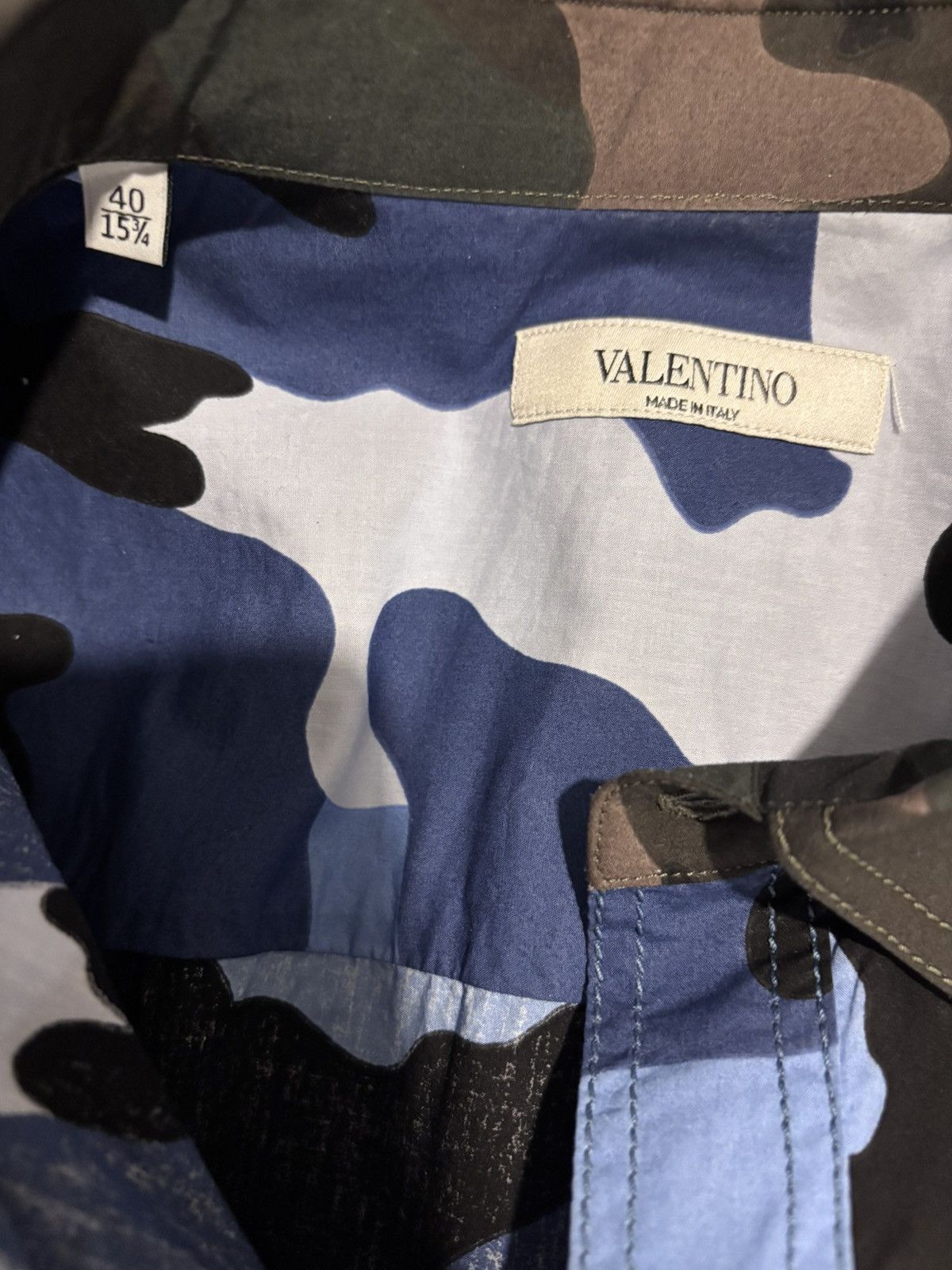 Valentino VALENTINO Camouflage Shirt Size US M / EU 48-50 / 2 - 4 Thumbnail