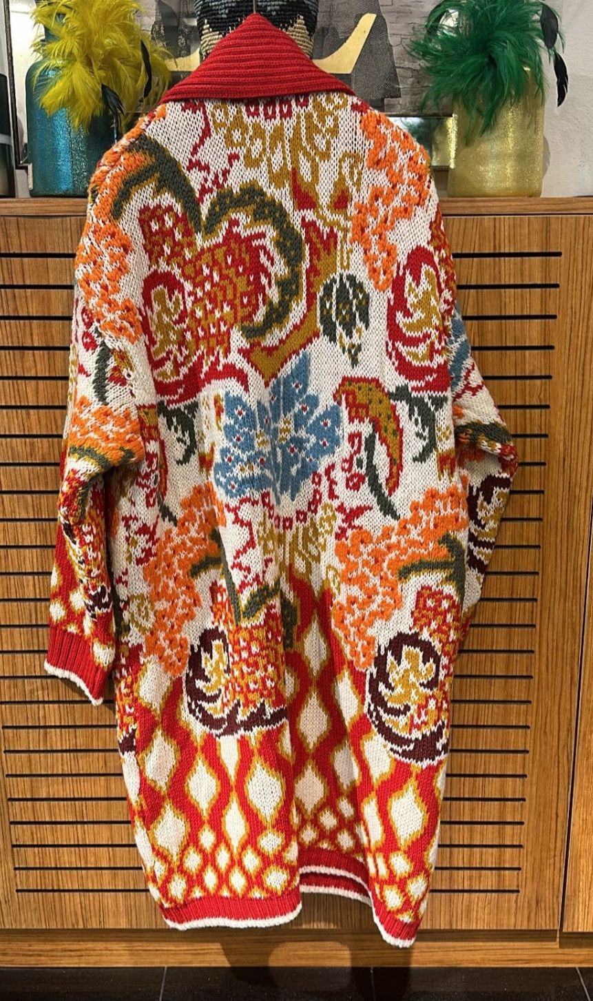 Etro Etro New Season Oversized Multicolor Wool knit Cardigan Size XL / US 12-14 / IT 48-50 - 3 Thumbnail