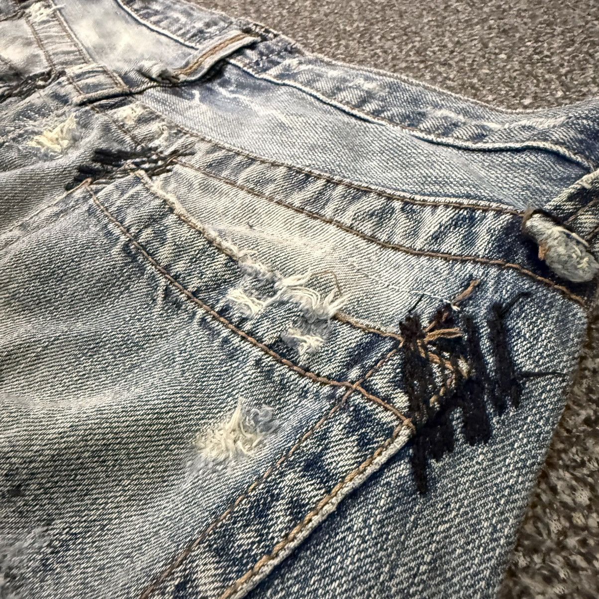 Tornado Mart Fudge Studded Stone Destroyed Jeans Denim Hysteric Y2k Style Size US 34 / EU 50 - 9 Thumbnail