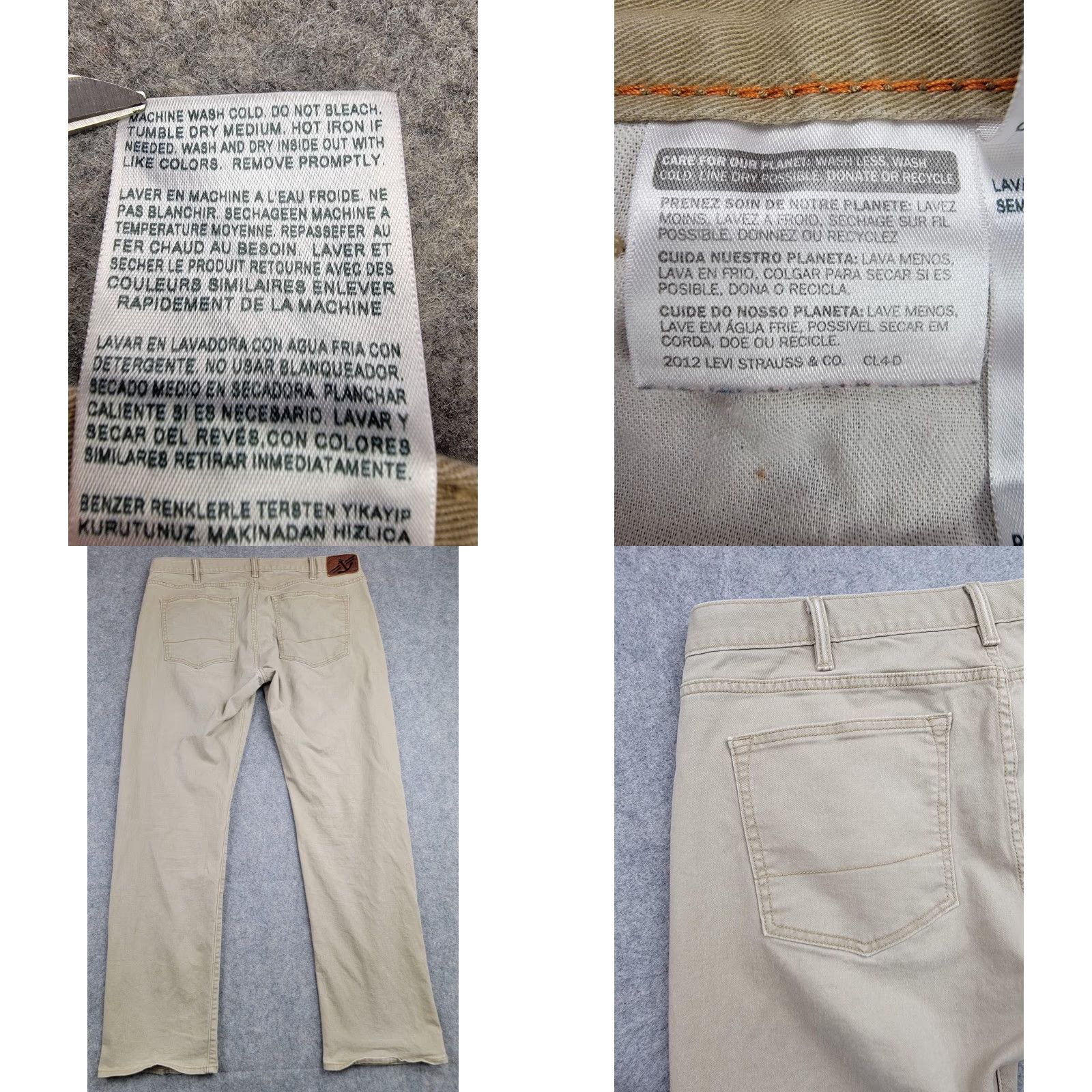 Dockers Dockers Jeans Mens 38x34 Khaki Tan Straight Fit 5-Pocket Jeans Men Inseam 31 Regular Stretch Pockets Size US 38 / EU 54 - 8 Thumbnail