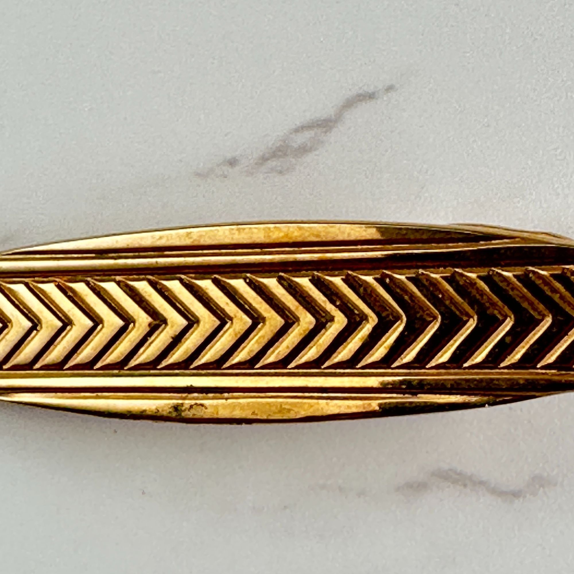 Vintage Gold Chevron Vintage Tie Clip Size ONE SIZE - 7 Thumbnail