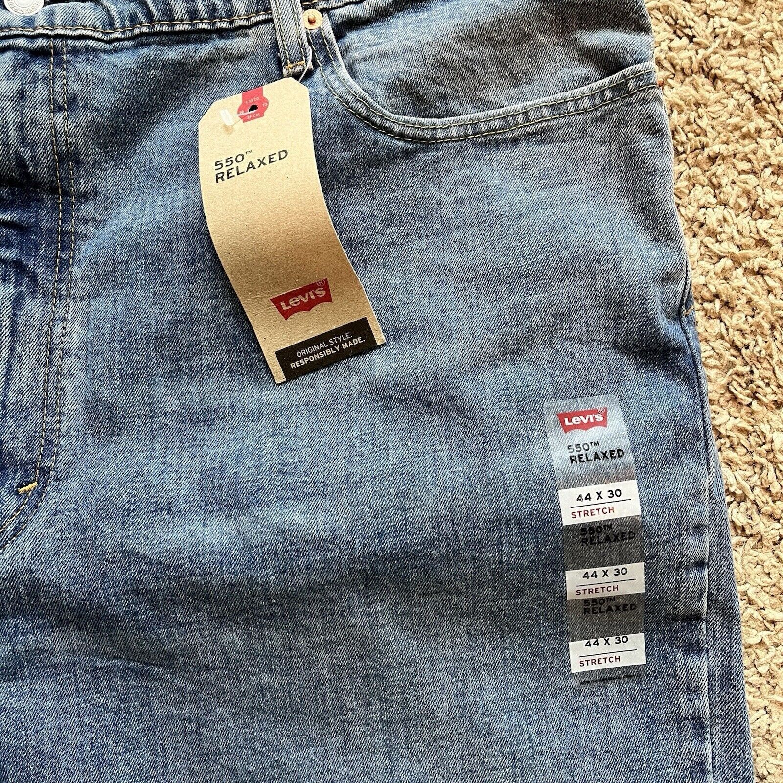 Levi's NWT Levis 550 Jeans Big & Tall Relaxed Fit 44 X 30 Size US 44 / EU 60 - 4 Thumbnail