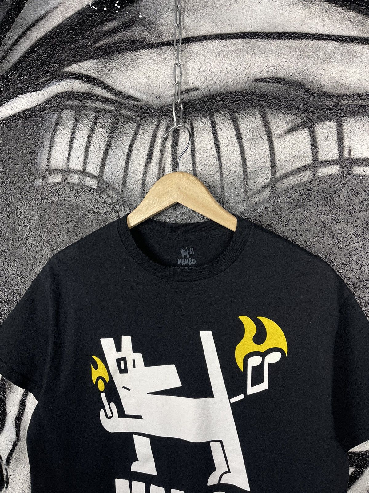 Mambo Mambo Y2K Vintage Black Cotton Front Logo T-Shirt Size M Size US M / EU 48-50 / 2 - 2 Thumbnail