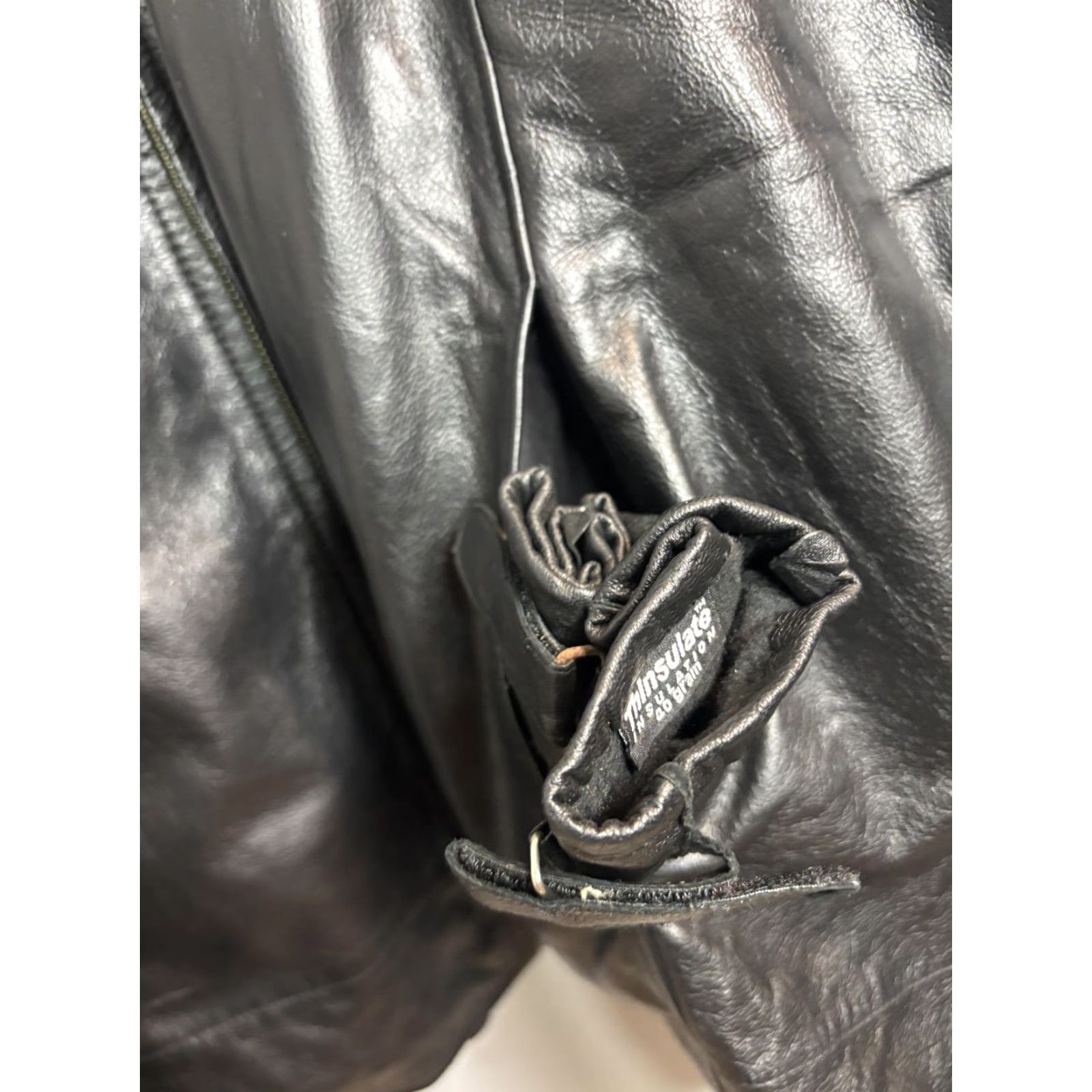Vintage VINTAGE Wilsons Leather Jacket Womens 1X Black M. Julian Thinsulate Gloves Bomber 90s Mens Big & Tall Jacket Gloves Black 1X Size XL / US 12-14 / IT 48-50 - 5 Thumbnail