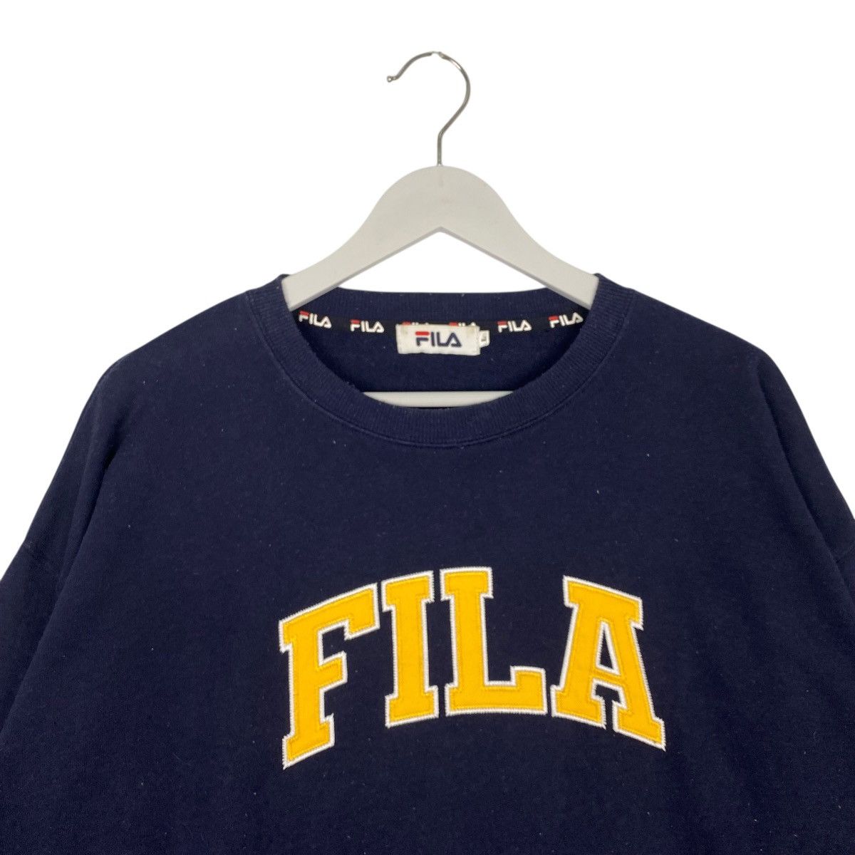 Vintage Vintage Fila Sweatshirt Crewneck Patch Logo NavyBlue Size L Size US L / EU 52-54 / 3 - 4 Thumbnail