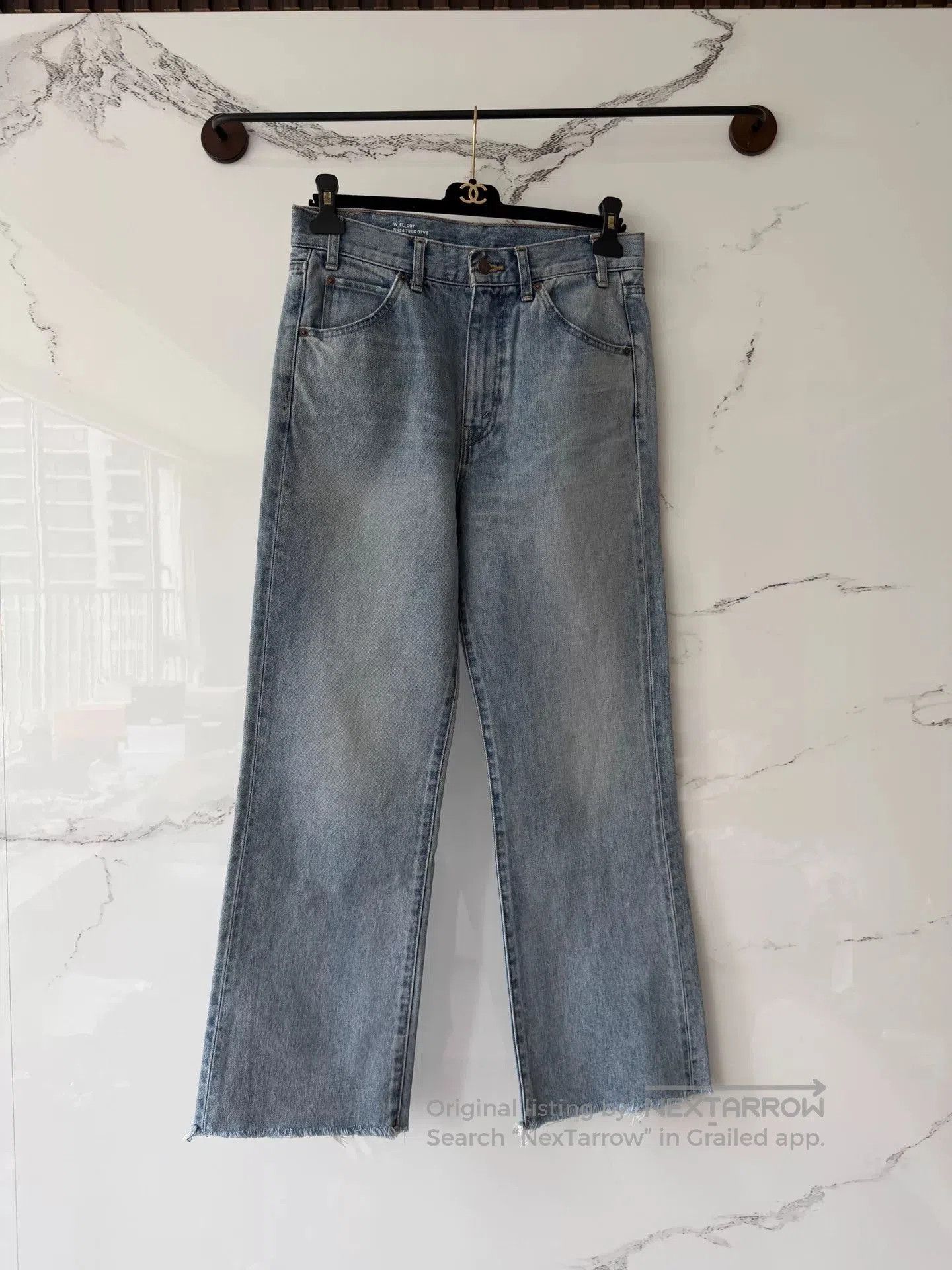 Celine light blue wash flared jeans. Size 29" - 1 Thumbnail