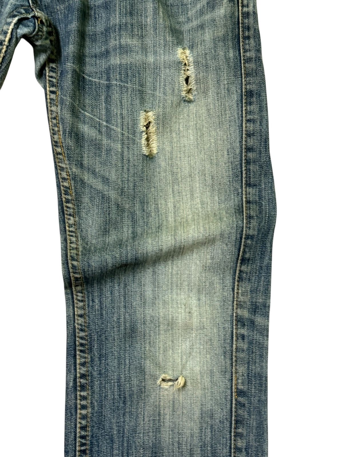 Hysteric Glamour × Japanese Brand LUCKY STORE DOUBLE WAIST JUNYAWATANBE STYLE DISTRESSED DENIM Size US 30 / EU 46 - 8 Thumbnail