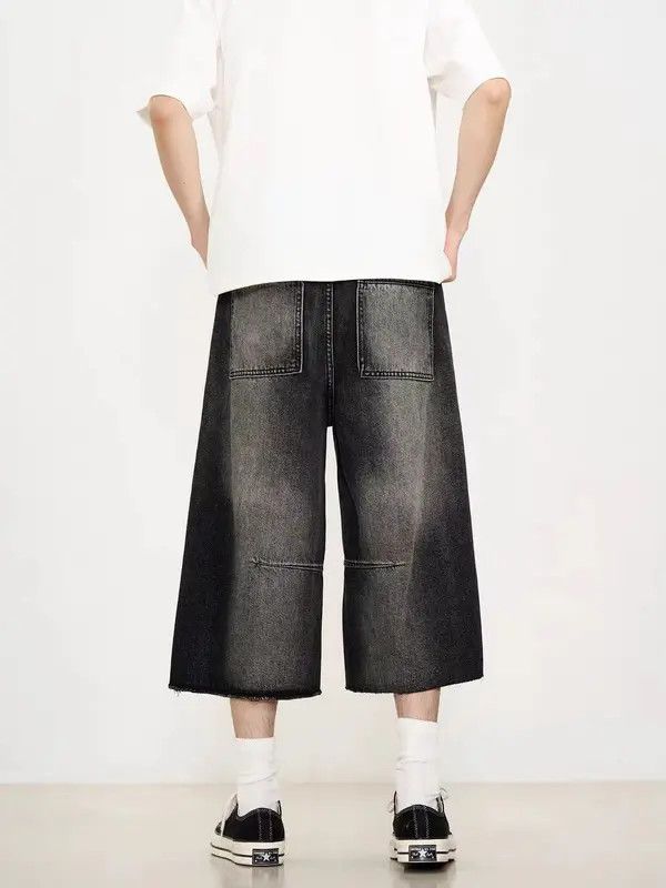 Japanese Brand VIBE baggy washed retro studded denim shorts Size US 30 / EU 46 - 5 Thumbnail
