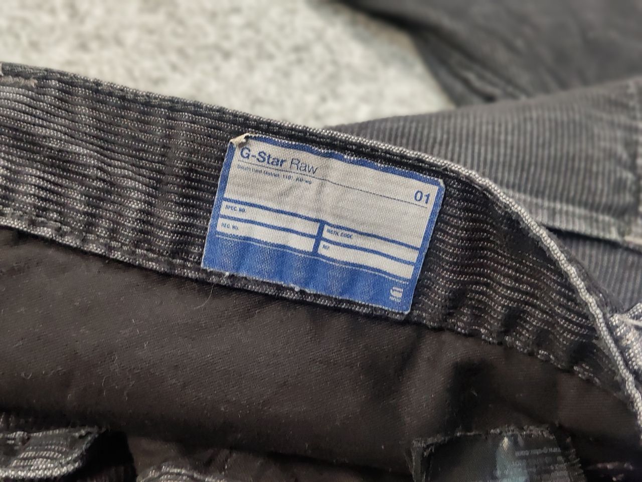 G-Star Vintage G Star Raw Arc 3D Loose Tapered Corduroy Black Pants Size US 30 / EU 46 - 12 Thumbnail