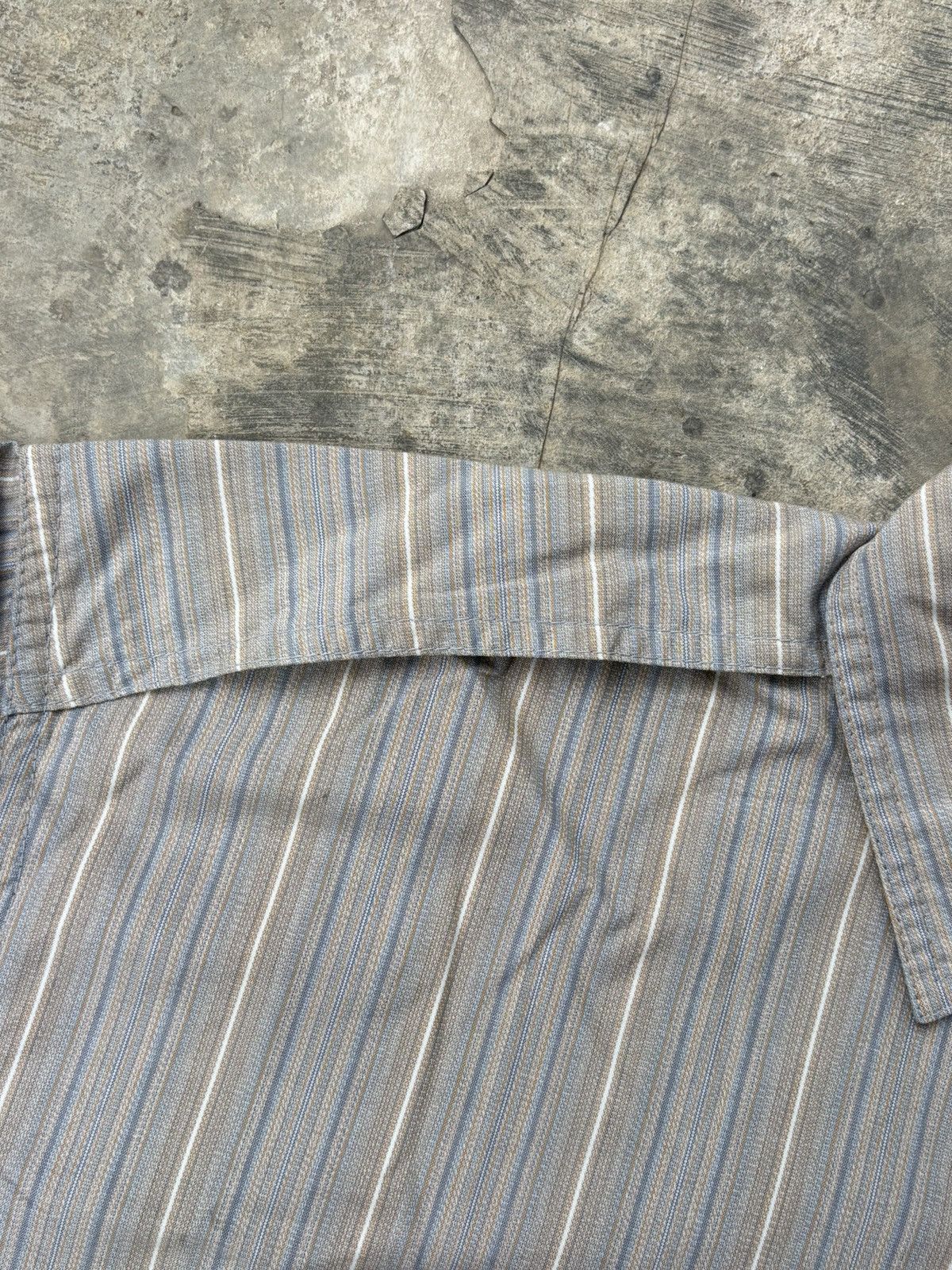 Issey Miyake Vintage 90’s Issey Miyake Button-Up Grey Striped Pattern Size US L / EU 52-54 / 3 - 4 Thumbnail