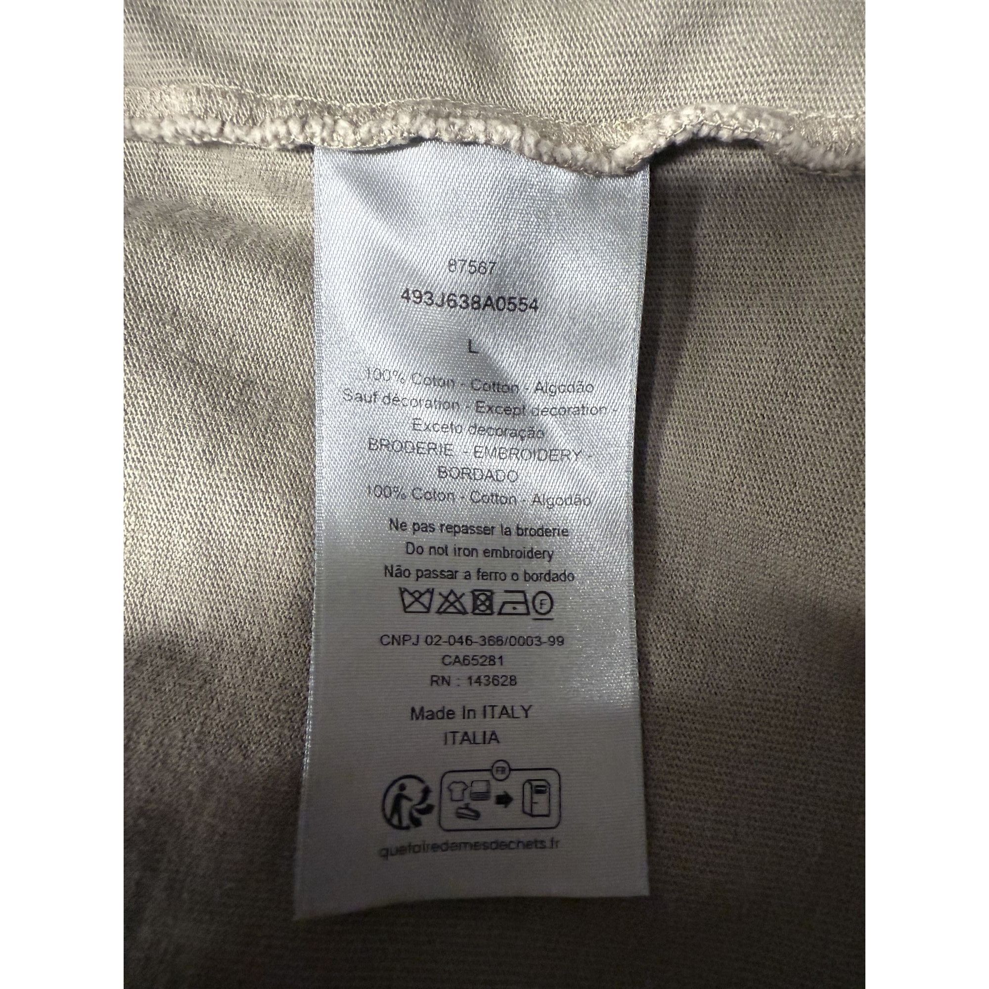 Dior Dior Beige Embroidered Logo Cotton Oversized T-Shirt L Made Size US L / EU 52-54 / 3 - 4 Thumbnail
