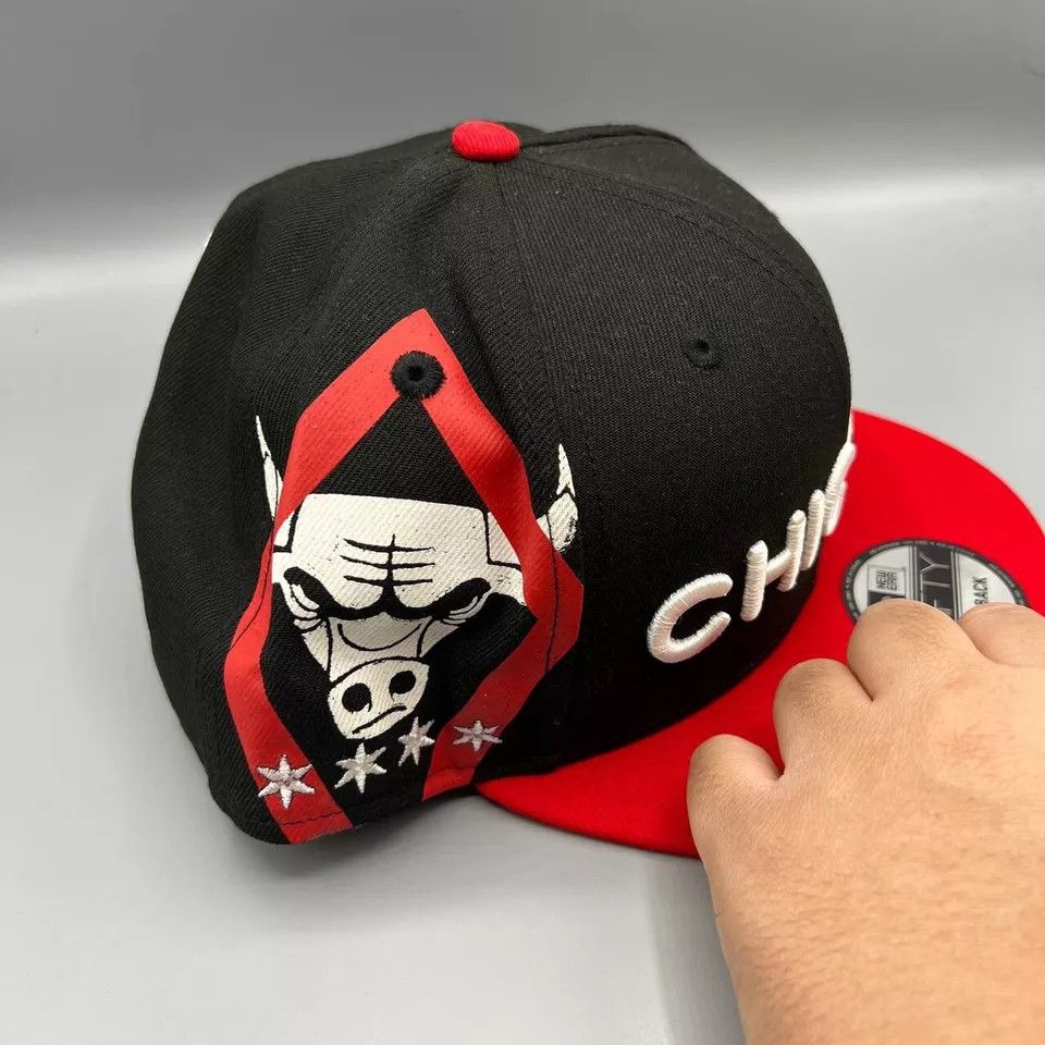 New Era Chicago Bulls Hat Men 9Fifty New Era NBA Snap Back Cap New Size ONE SIZE - 4 Thumbnail