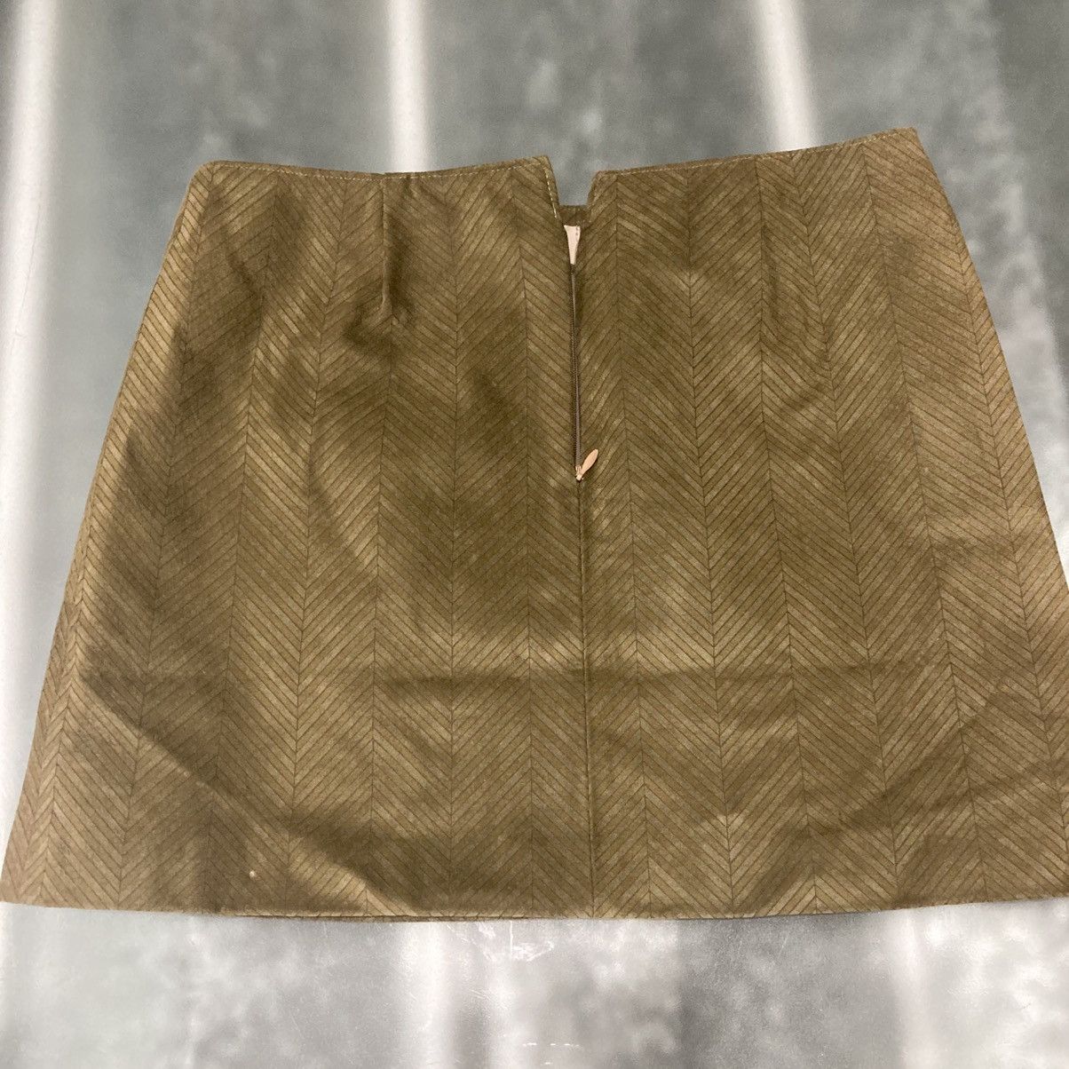 Japanese Brand 2000s Runway Pig Suede Mini Skirt Y2K Archive Leather Size 26" / US 2 / IT 38 - 8 Thumbnail