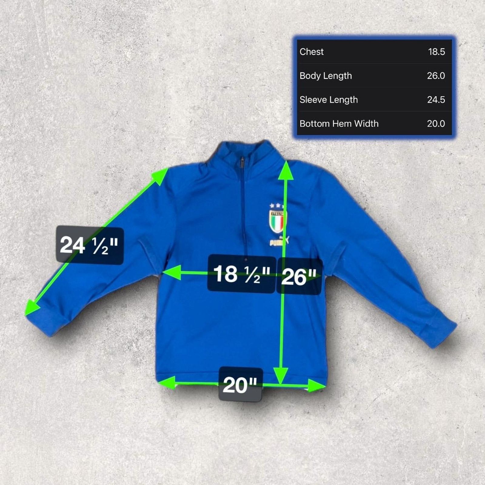 Puma Puma x Italy Flag 2004 Blue 1/4 Zip Soccer Training Jacket Size US M / EU 48-50 / 2 - 5 Thumbnail