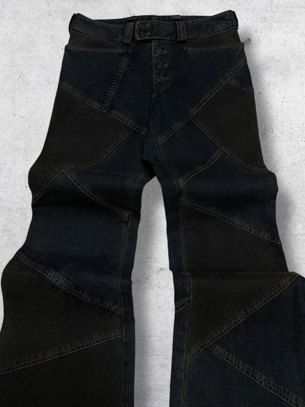 Tornado Mart VINTAGE TORNADO MART OG DESIGNER JAPAN RARE DESIGN PATCHWORK Size US 29 - 4 Thumbnail