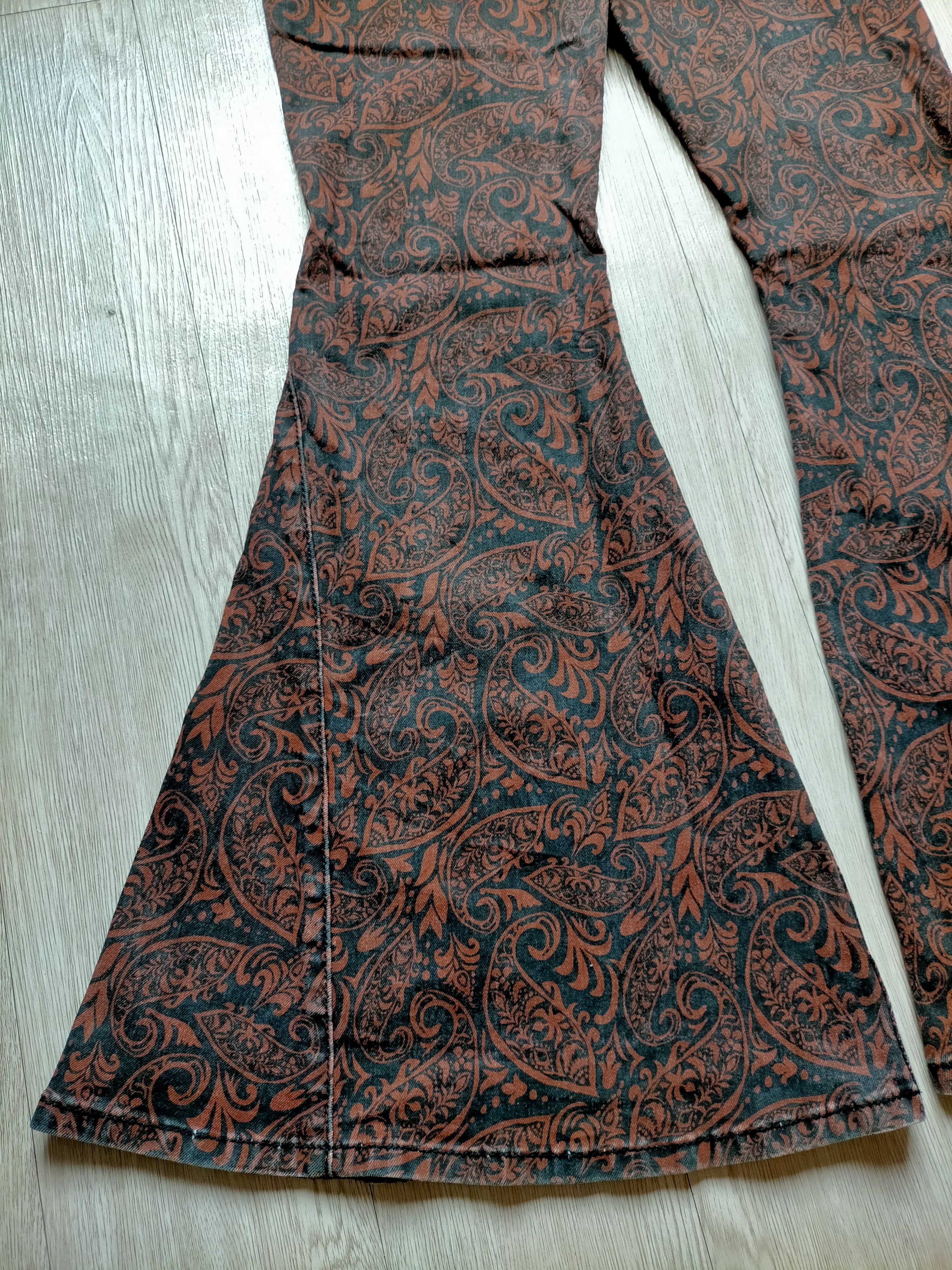 If Six Was Nine Flare Jeans Shyanne Paisley Boot cut denim Size US 28 / EU 44 - 11 Thumbnail