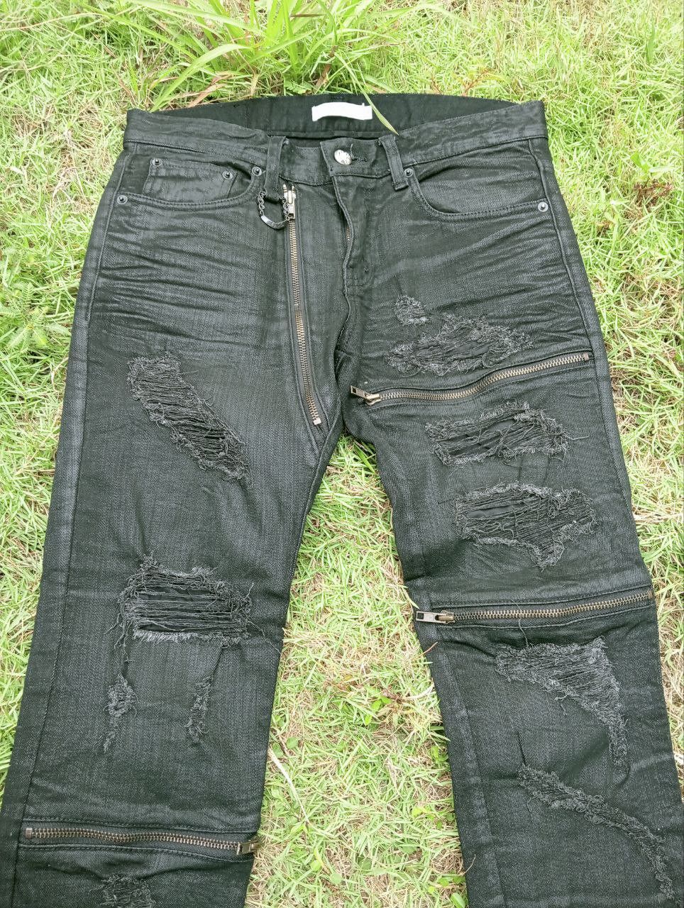 Japanese Brand JAPANESE MIDAS ZIPPER DISTRESSED LOOK STRETCH JEANS Size US 32 / EU 48 - 5 Thumbnail