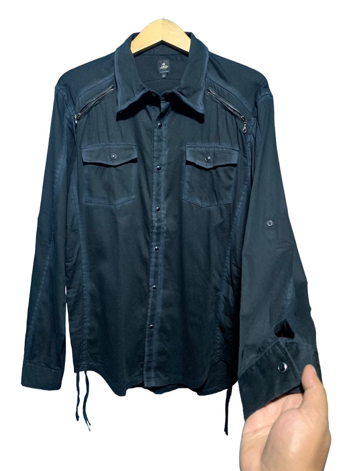 If Six Was Nine Semantic design laces zip gothic punk rock shirt Size US M / EU 48-50 / 2 - 2 Thumbnail