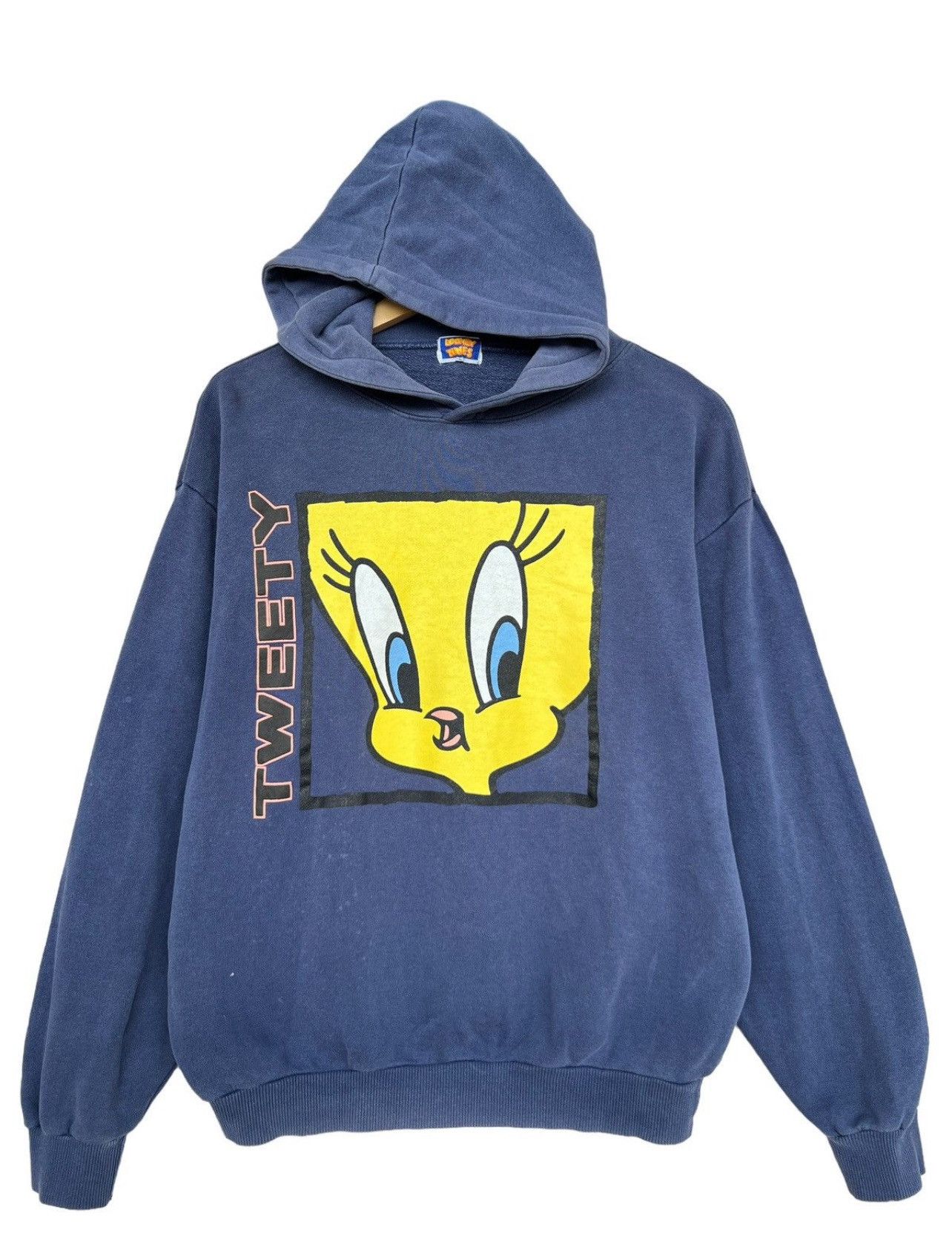 Cartoon Network × Disney × Vintage Vintage 90s Warner Bros Tweety Baggy Boxy Hoodie Size M / US 6-8 / IT 42-44 - 1 Thumbnail