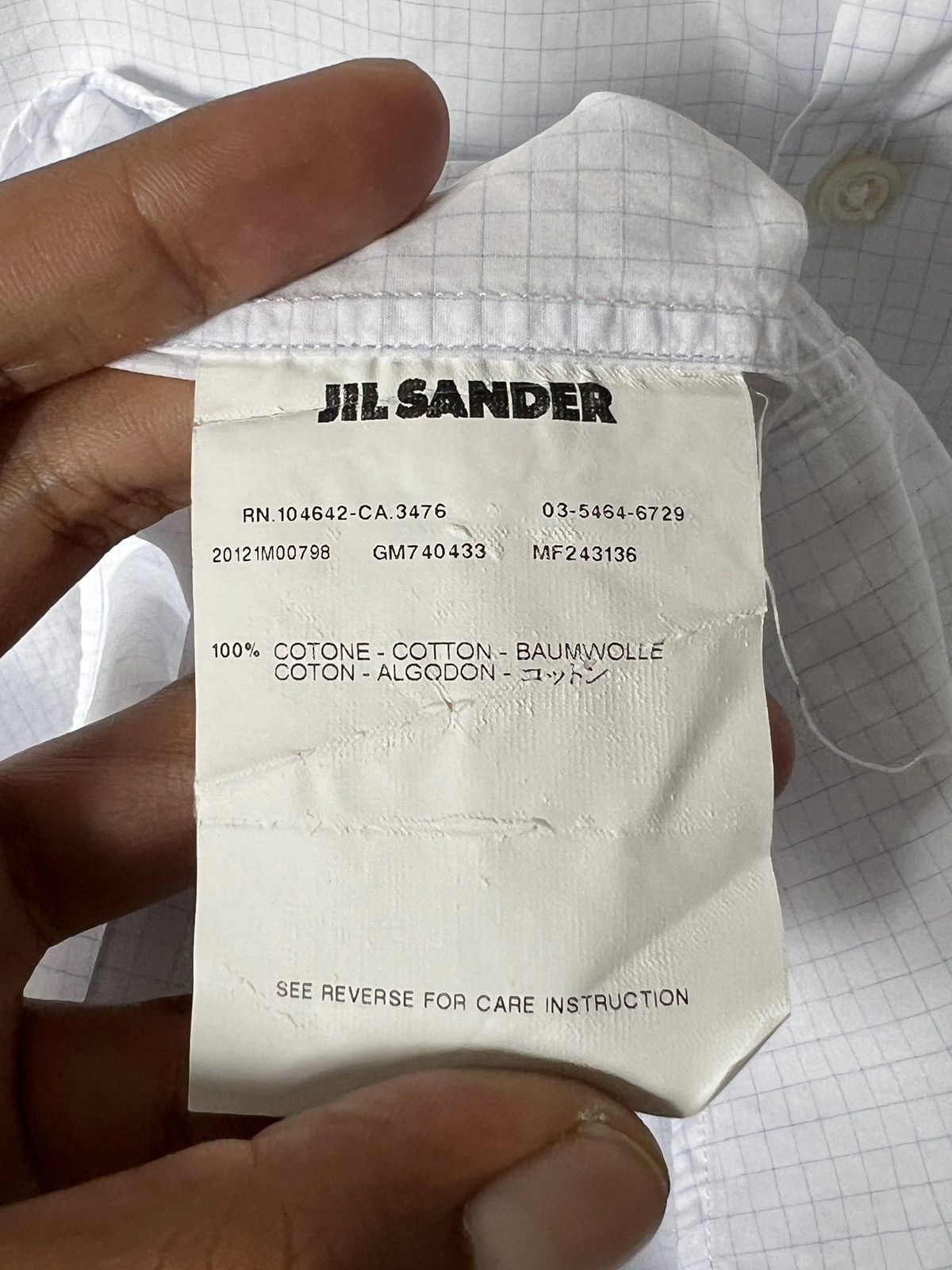 Jil Sander Jil Sander Blue Squares Button Up Shirt Size US M / EU 48-50 / 2 - 15 Thumbnail
