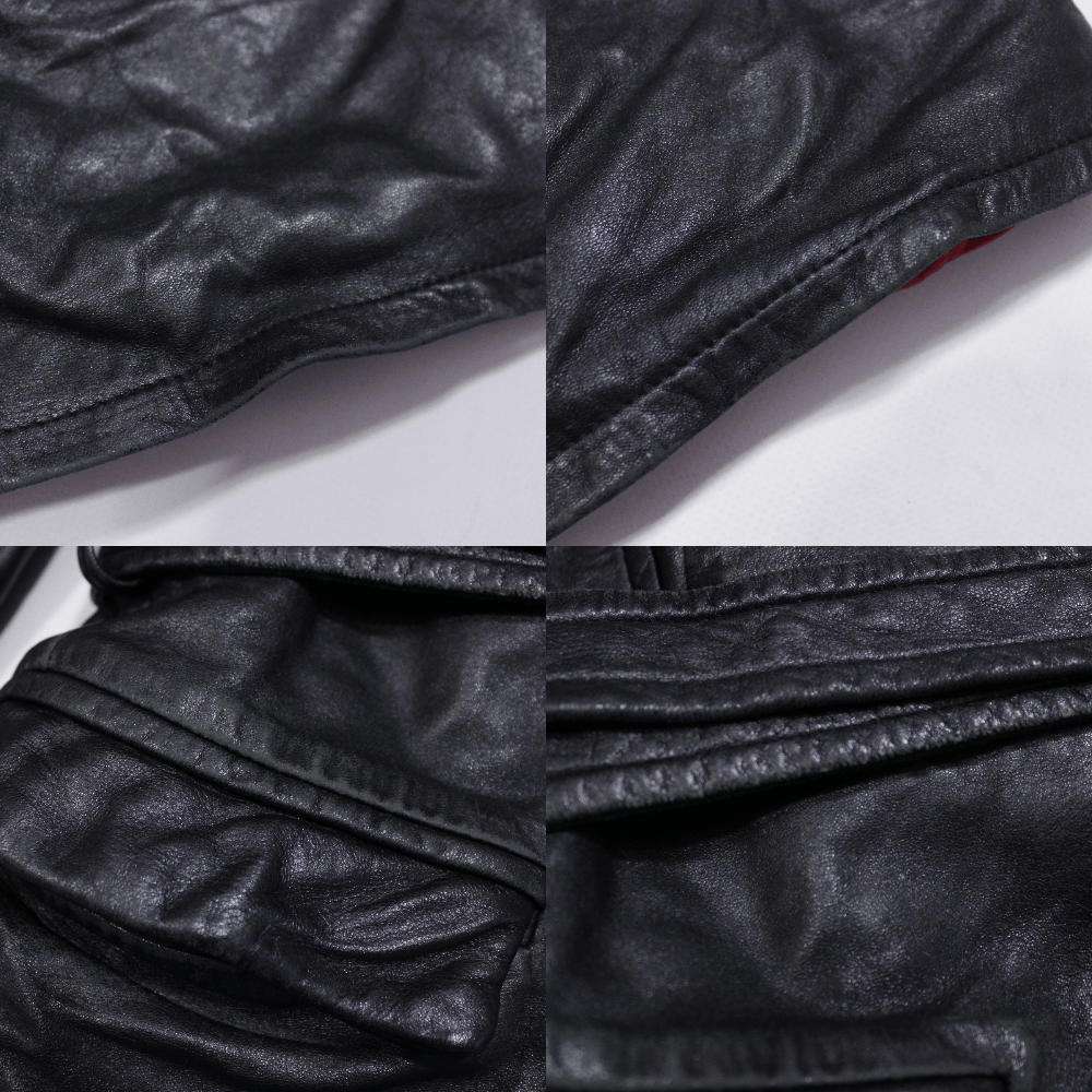 Versace 90S Leather Jacket Belted Coat Vintage Size S / US 4 / IT 40 - 11 Thumbnail