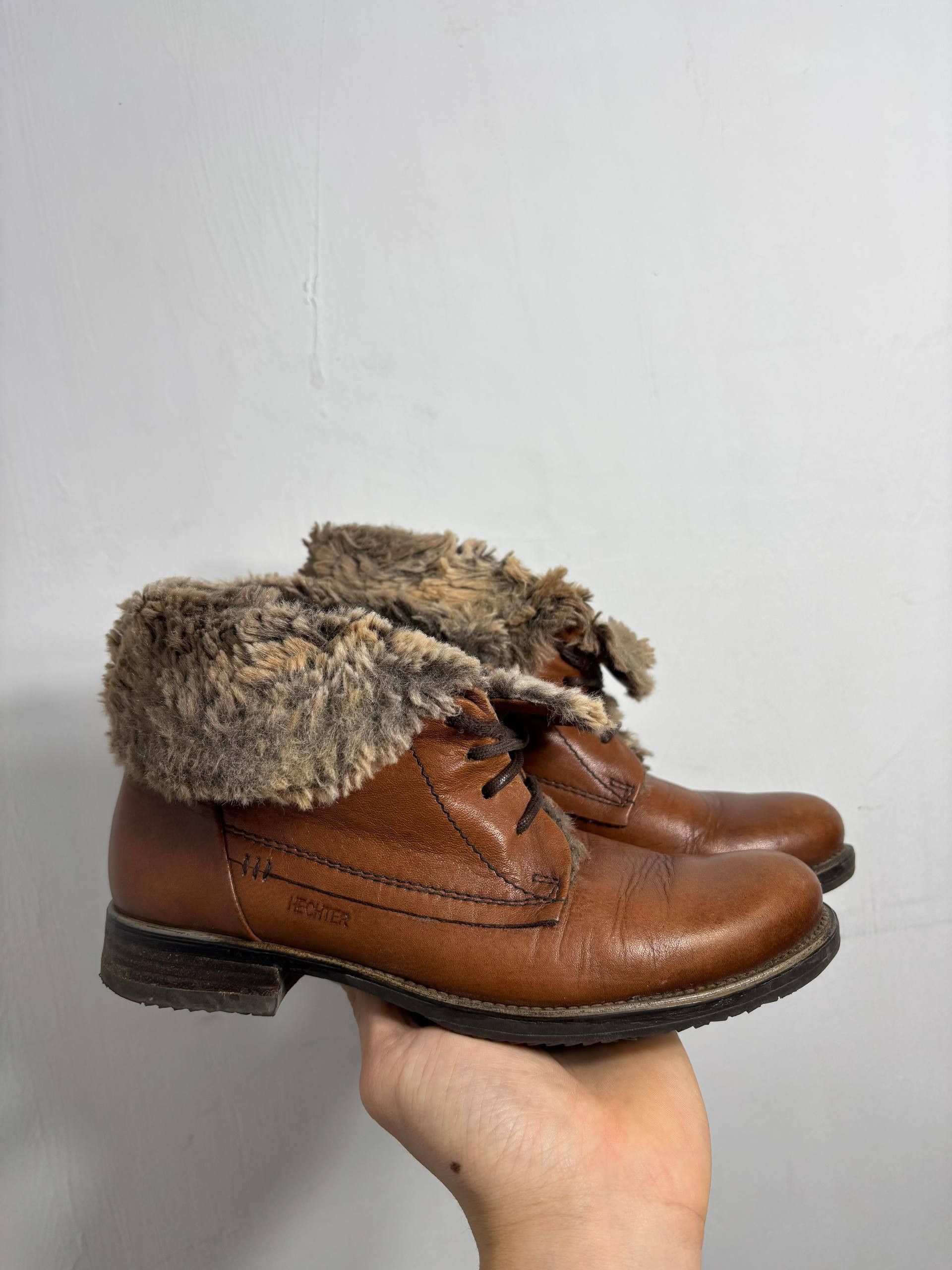 A.S.98 RARE Fur AS 98 GUIDI style! fade Ankle Archive Leather Boots Size US 7 / IT 37 - 4 Thumbnail