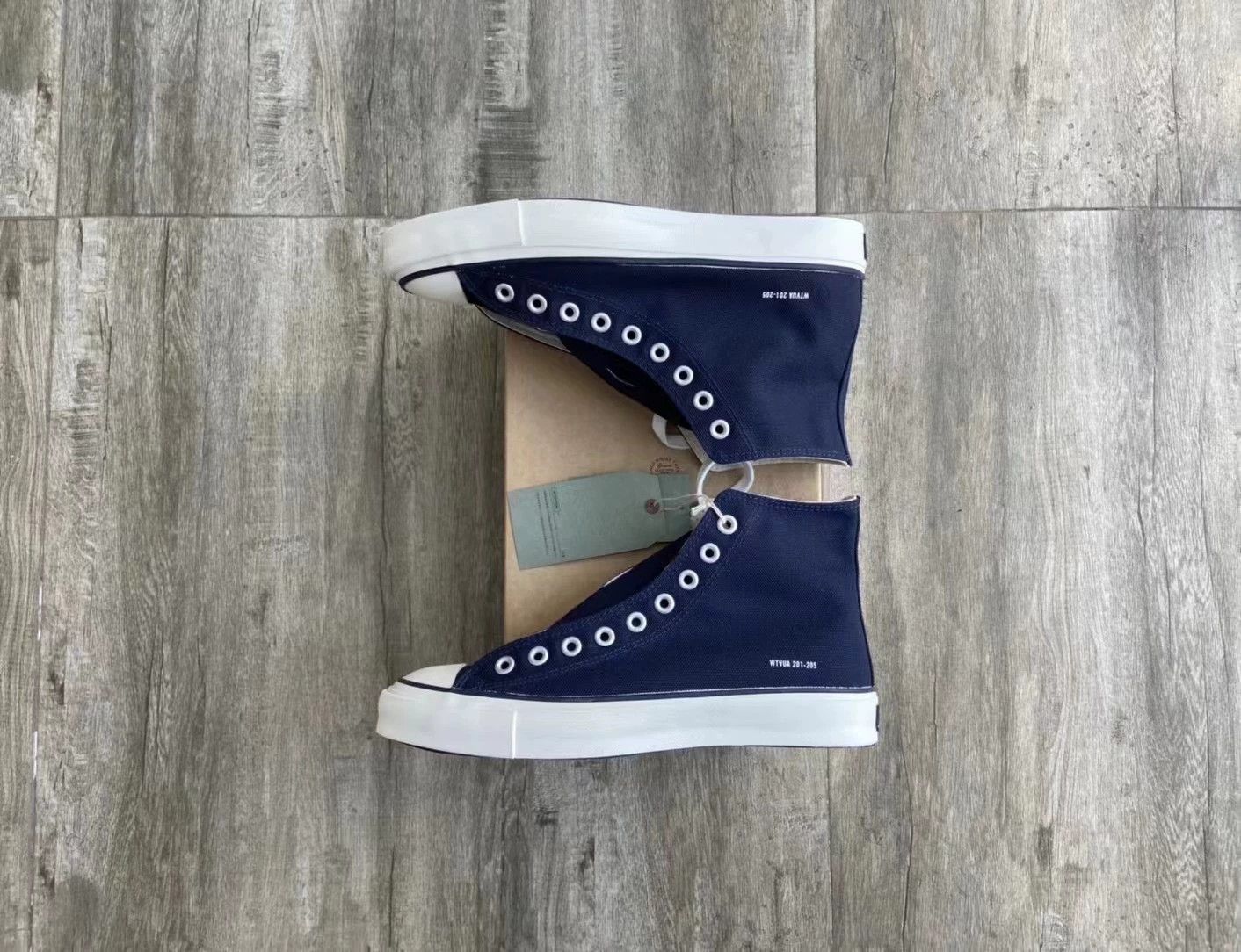 Wtaps WTAPS CANVAS SNE 02 hi-top canvas navy sneaker US9 new Size US 9 / EU 42 - 3 Thumbnail