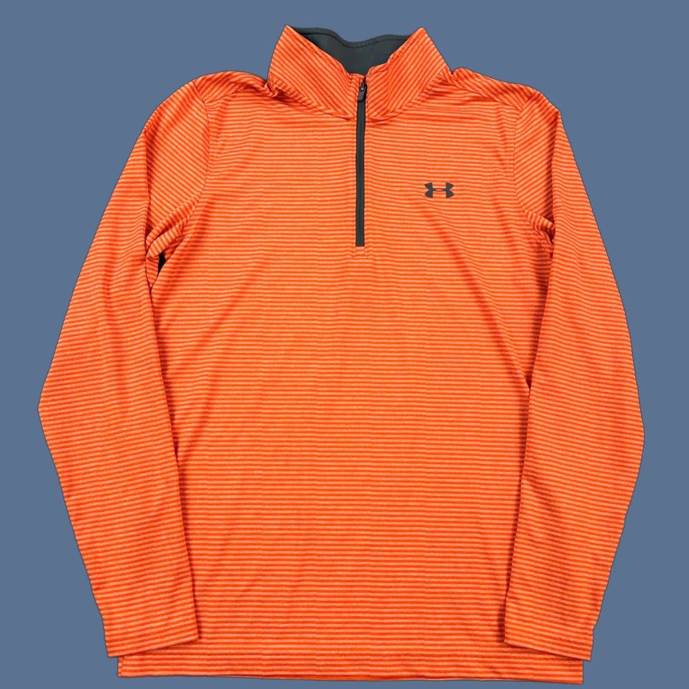 Under Armour Under Armour Pullover Mens Small Orange Stripe 1/4 Zip Performance Stretch Golf Shirt Mens Small Orange Stripe 1/4 Zip Performance Stretch Golf Size US S / EU 44-46 / 1 - 1 Thumbnail