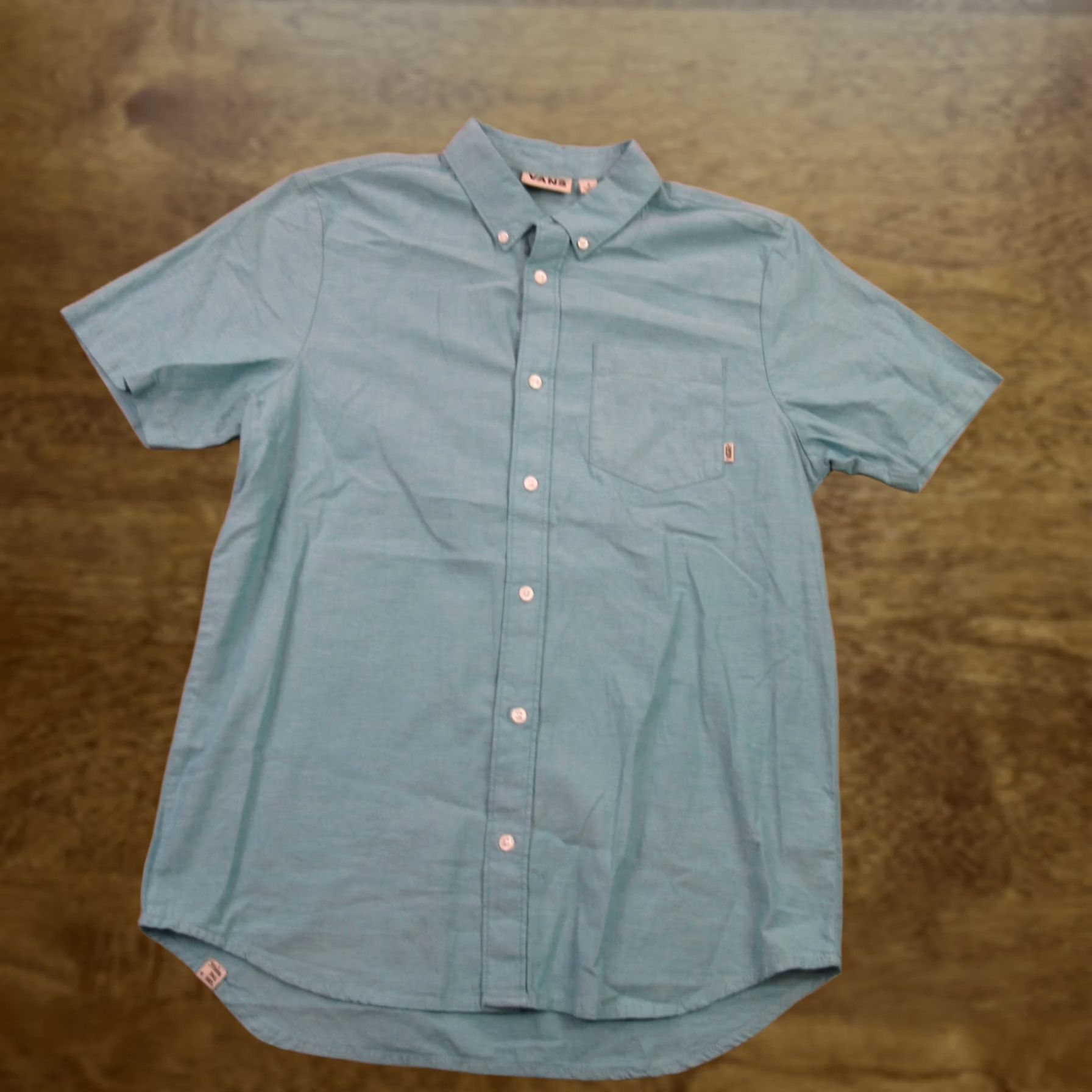Vans Vans Shirt Mens Small Short Sleeve Button Up Pocket Outdoors Green Size US S / EU 44-46 / 1 - 1 Thumbnail