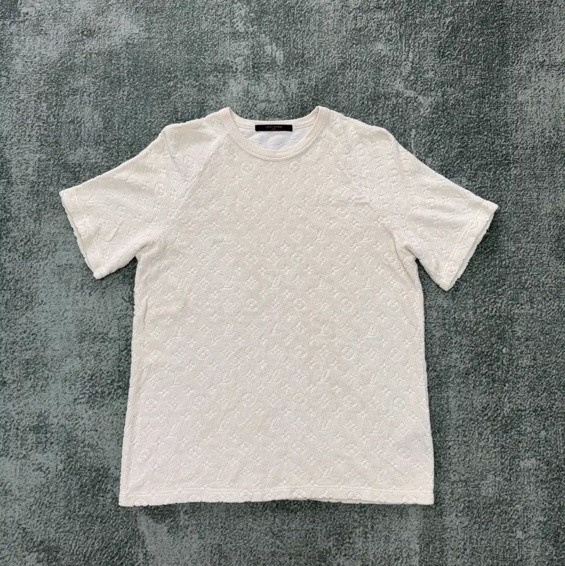Louis Vuitton Louis Vuitton Men's White Logo T-Shirt 0089 Size US L / EU 52-54 / 3 - 1 Thumbnail
