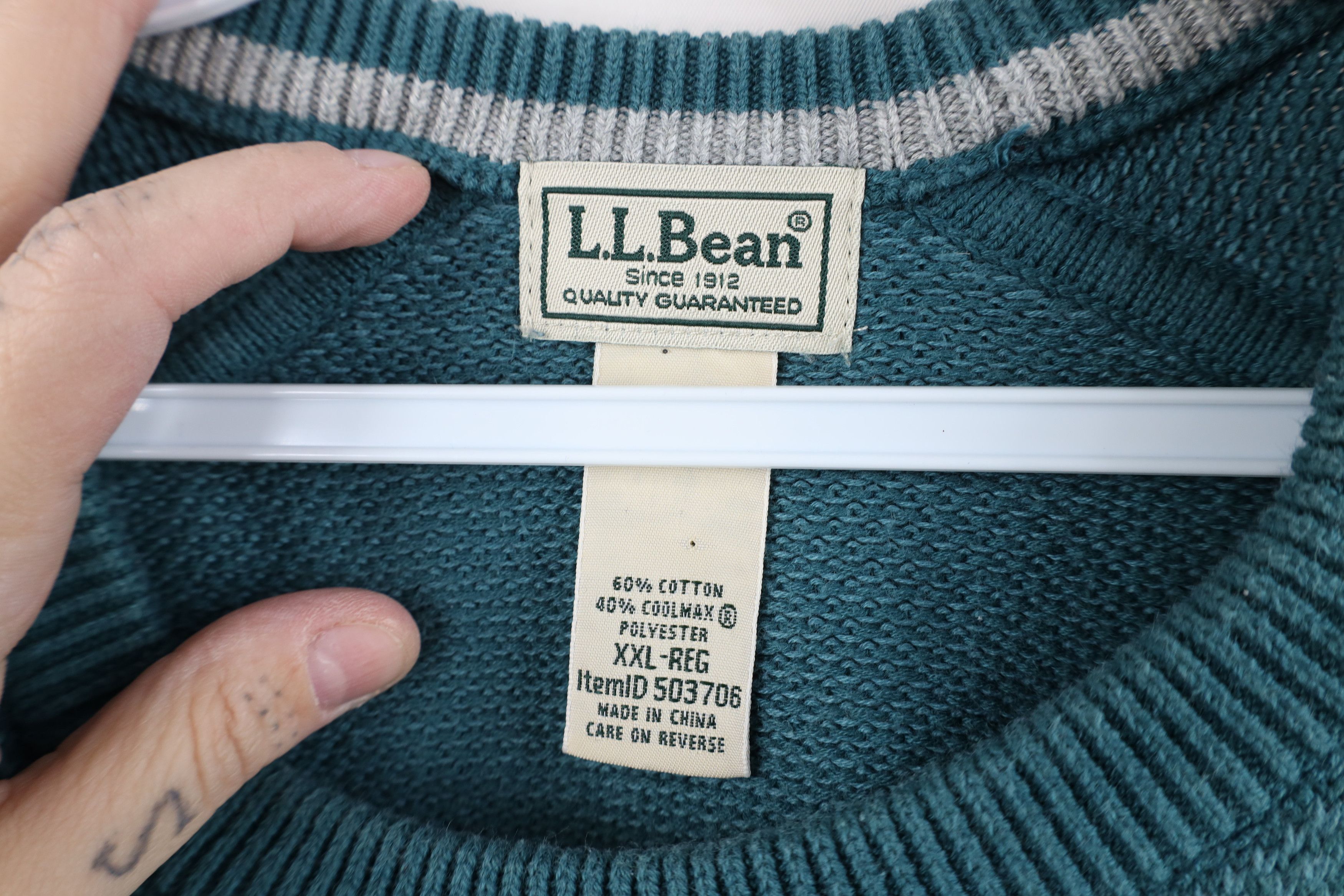 L.L. Bean Vintage LL Bean Heavyweight Thermal Knit Crewneck Sweater Size US XXL / EU 58 / 5 - 4 Thumbnail