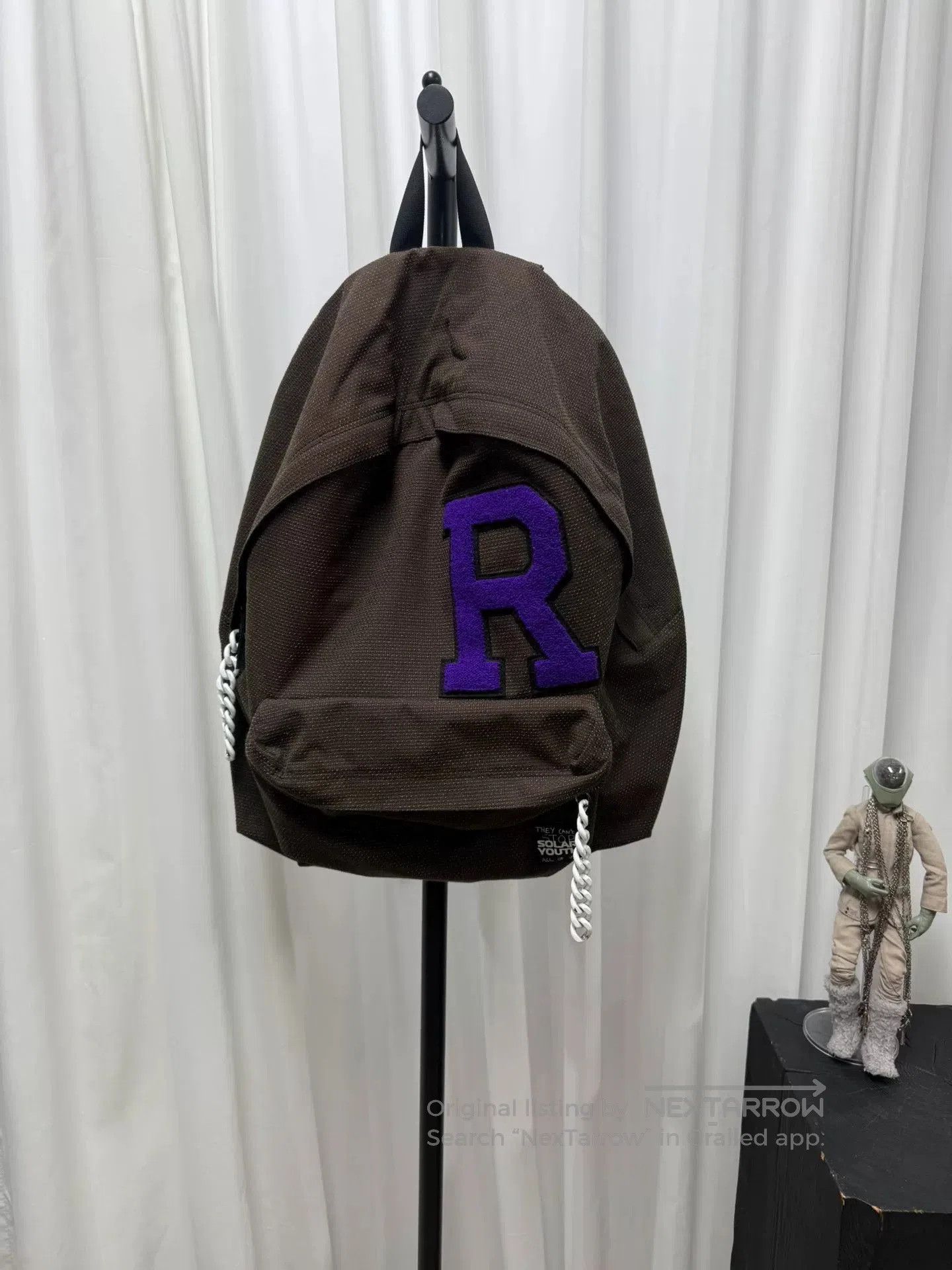 Raf Simons raf simons plush chain backpack in brown. Size ONE SIZE - 1 Thumbnail