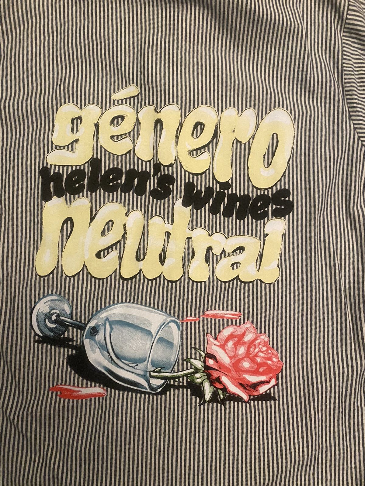 Vintage Genero Neutral Helen’s Wines Striped Shirt Size US M / EU 48-50 / 2 - 4 Thumbnail