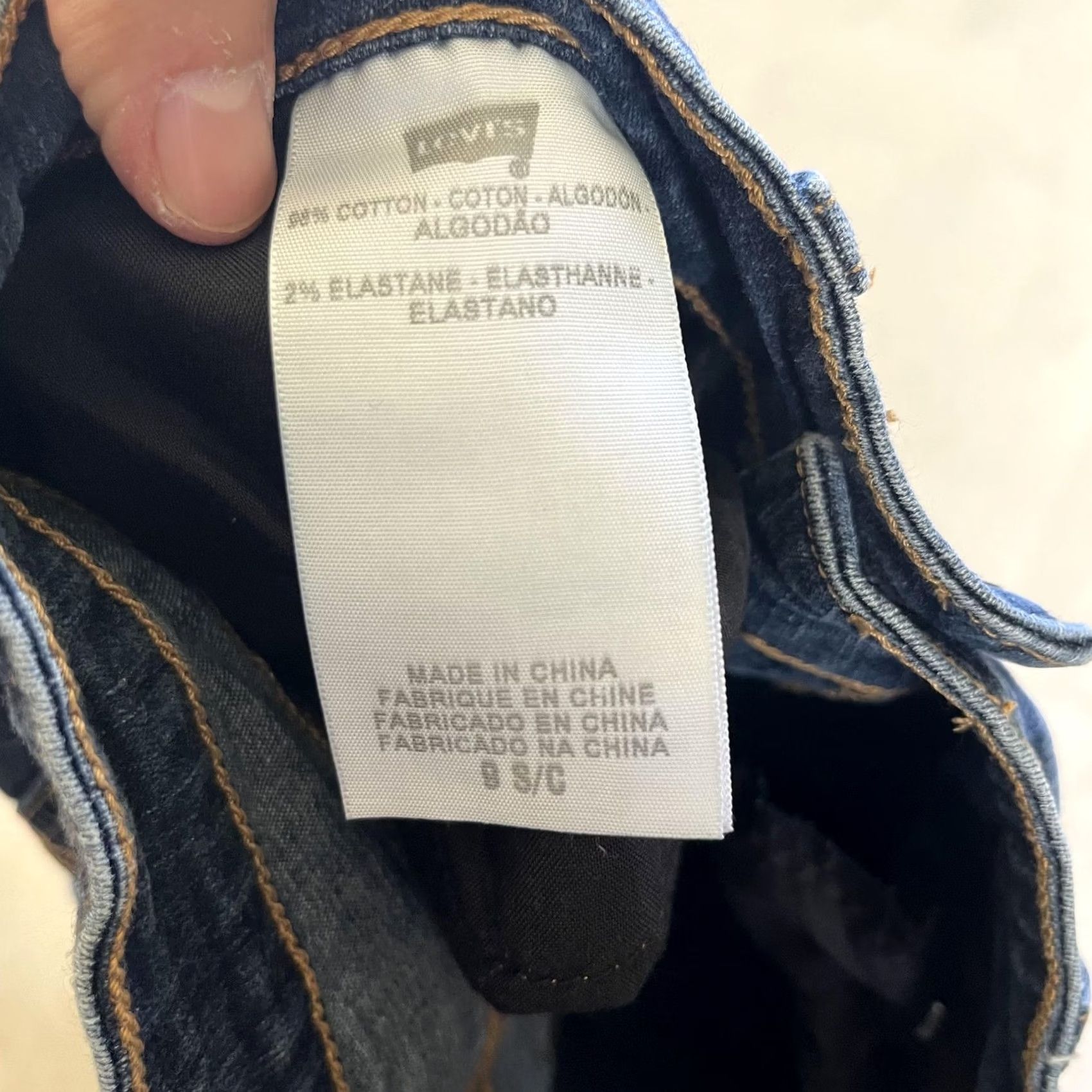 Levi's Levi's 535 Mid Rise Legging Jeans Womens 8 Blue Dark Wash Stretch Denim Jegging Slim Fit Cons Size 30" / US 8 / IT 44 - 5 Thumbnail