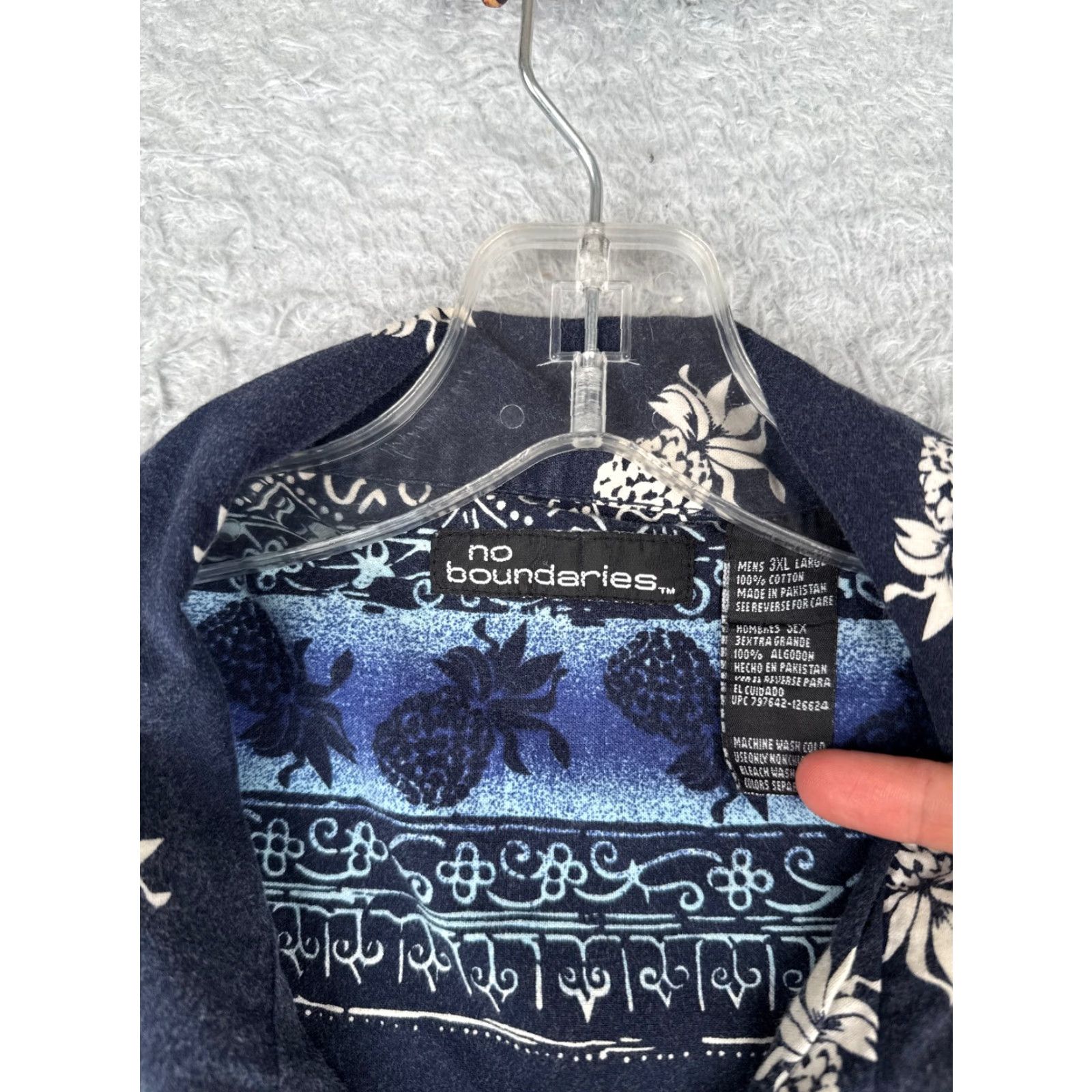 Vintage VINTAGE No Boundaries Shirt Men 3XL XXXL Blue Pineapple All Over Print Hawaiian Cotton Size US XXL / EU 58 / 5 - 7 Thumbnail