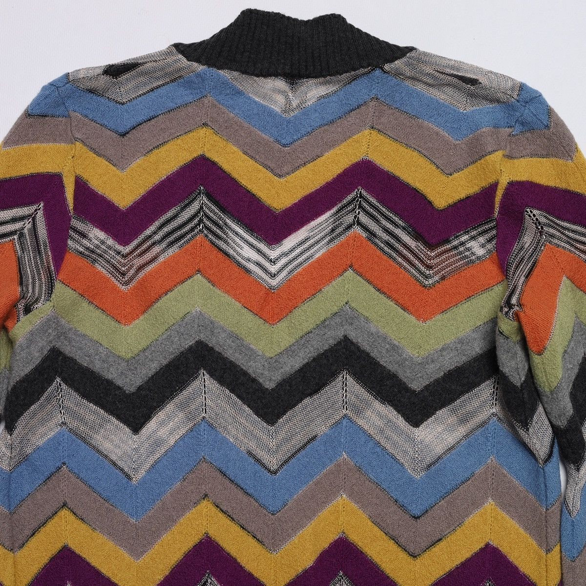 Missoni Missoni M Wool Viscose Multicolor Cardigan Sweater Mesh Size M / US 6-8 / IT 42-44 - 13 Thumbnail