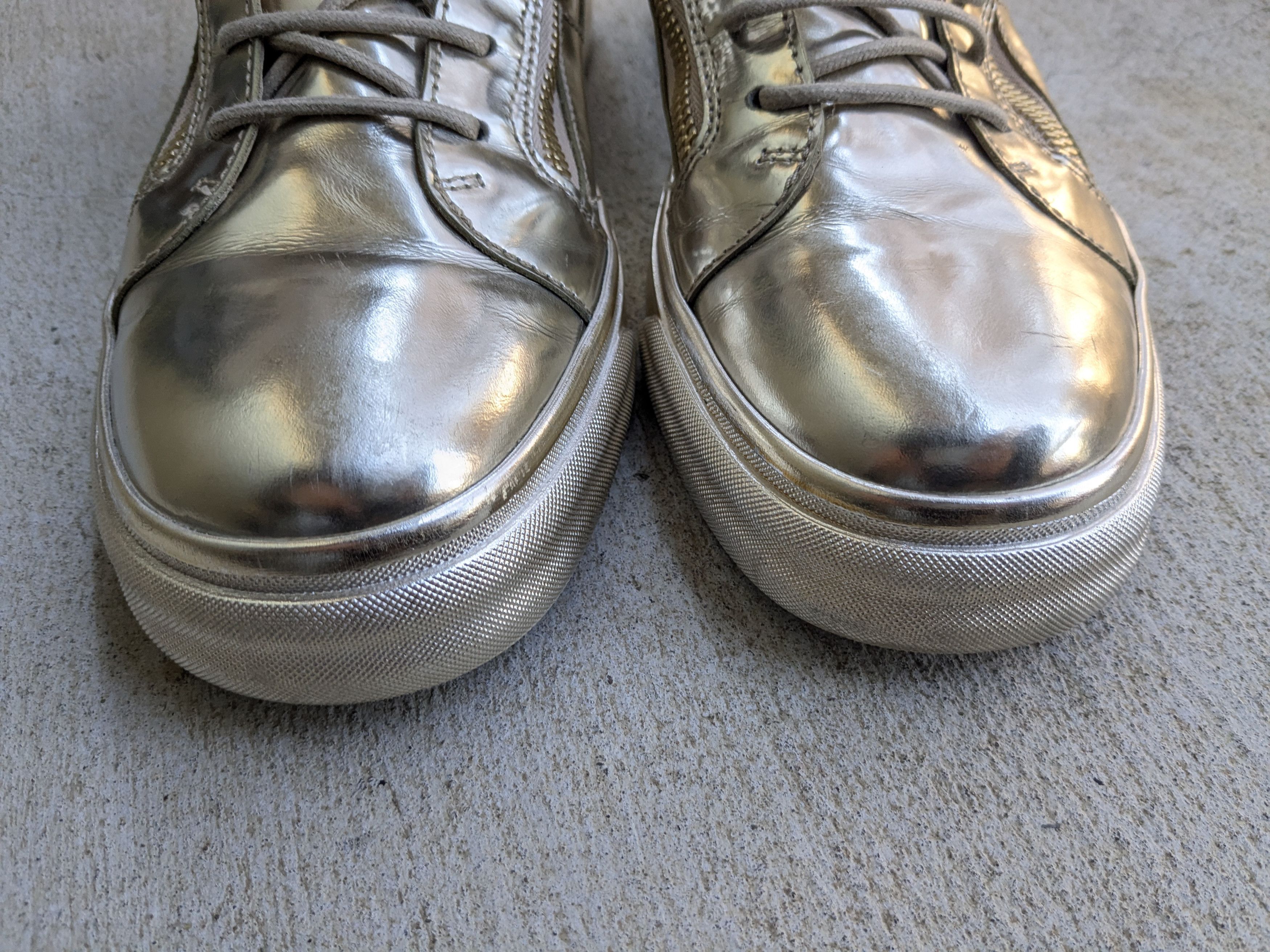 Giuseppe Zanotti Giuseppe Zanotti High Tops Gold Metallic 11 44 Size US 11 / EU 44 - 2 Thumbnail