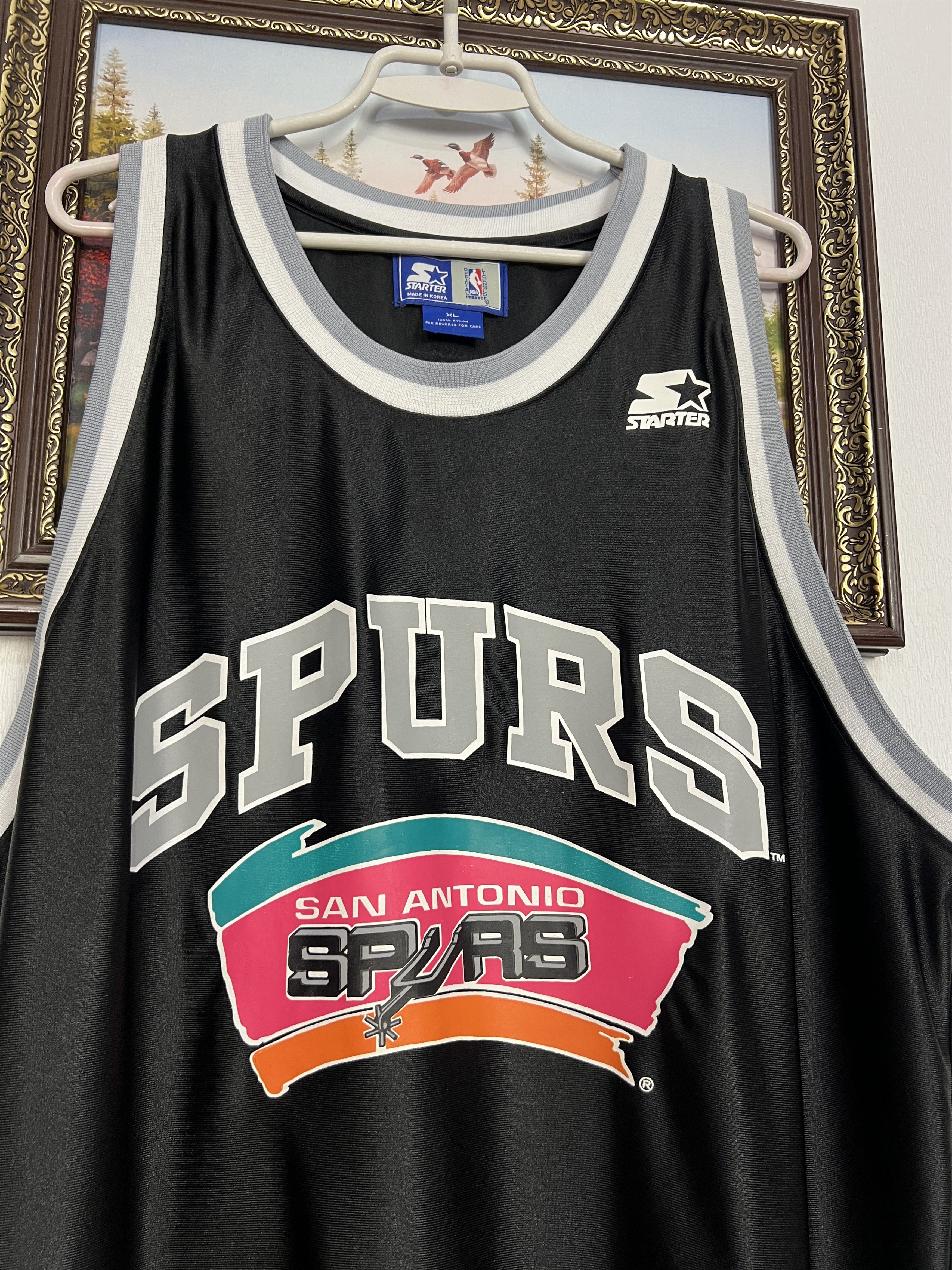 Starter Vintage 90's San Antonio Spurs NBA Jersey Shirt Trikot Size US XL / EU 56 / 4 - 3 Thumbnail
