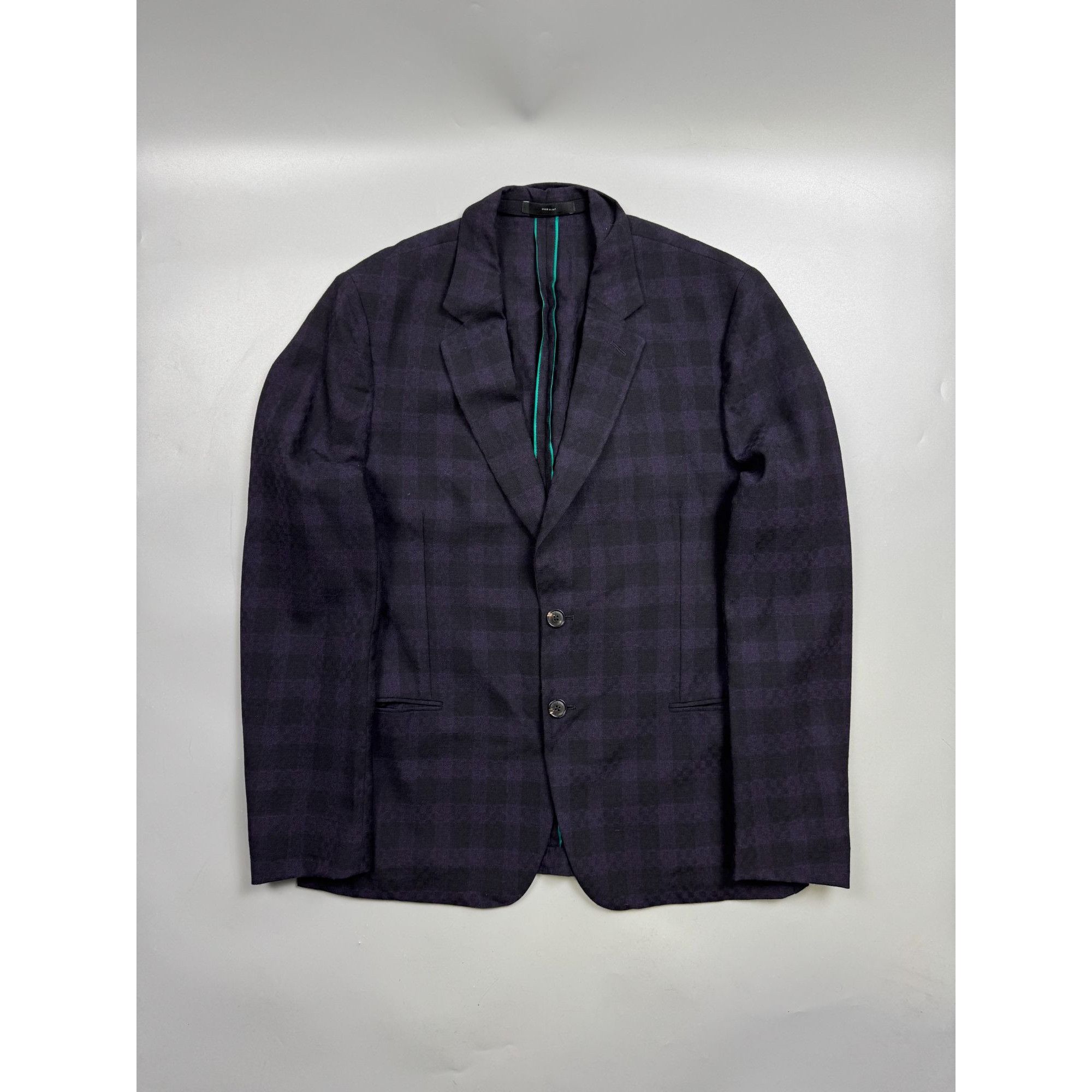 Paul Smith Paul & Smith Checkered Two Button Wool Blazer (Y1261) Size 42R - 4 Thumbnail