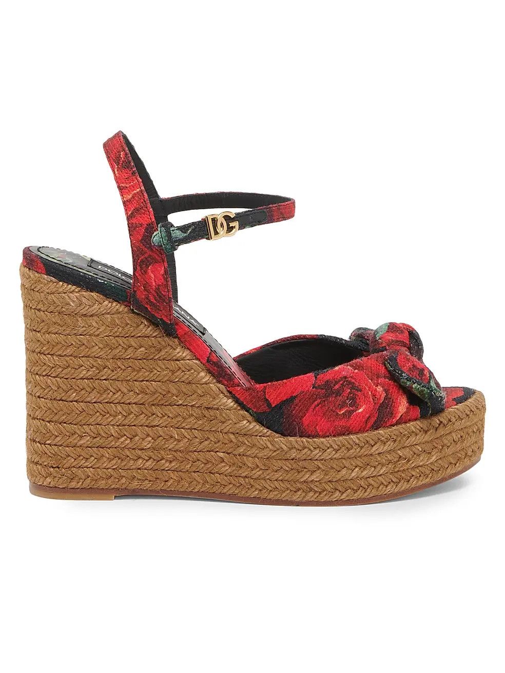 Dolce & Gabbana os11x1225 Floral Espadrille Wedge Sandals in Multicolor Size US 9 / IT 39 - 1 Thumbnail