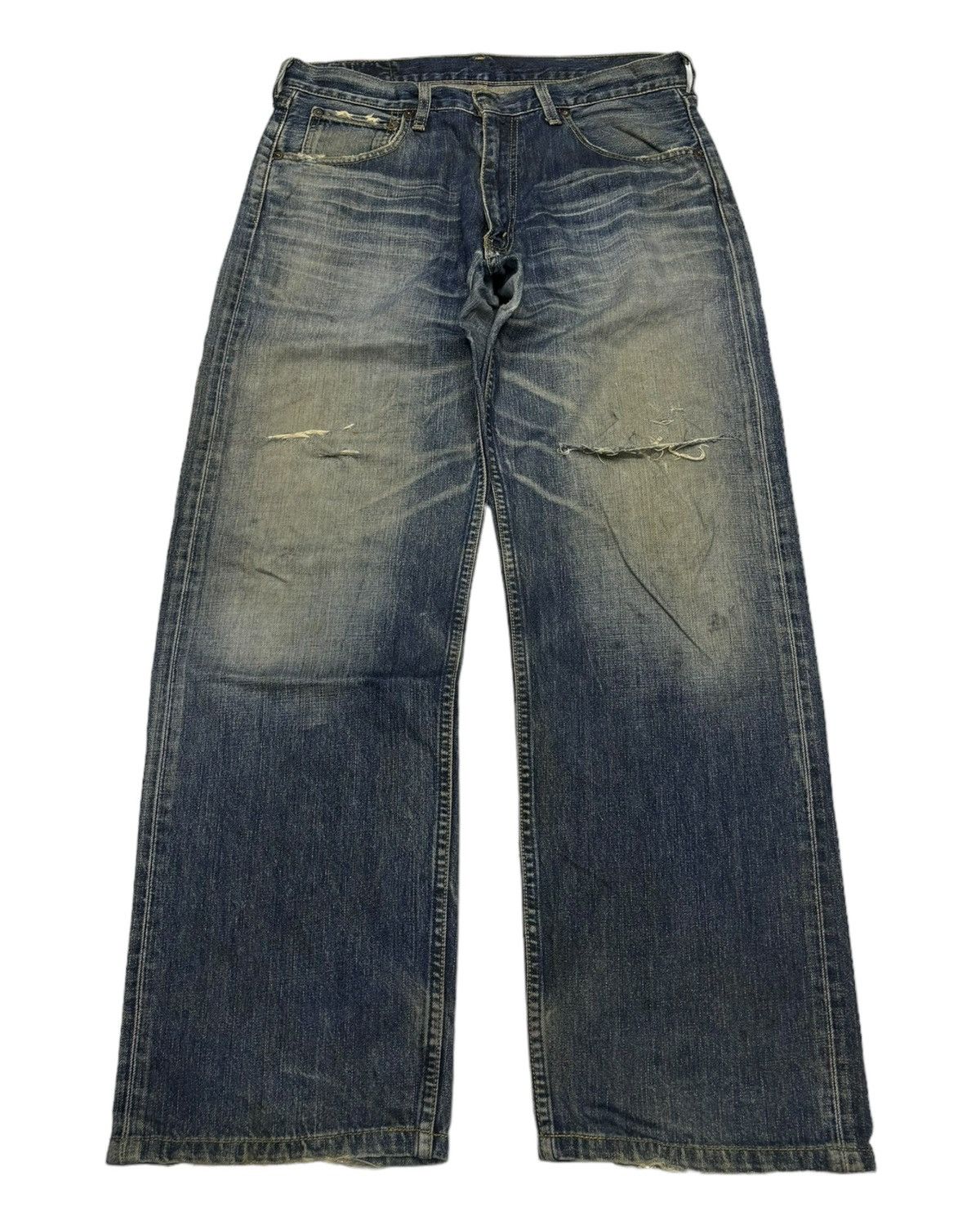 Levi's VINTAGE LEVIS 503 BAGGY DISTRESSED DENIM JEANS Size US 31 - 1 Thumbnail