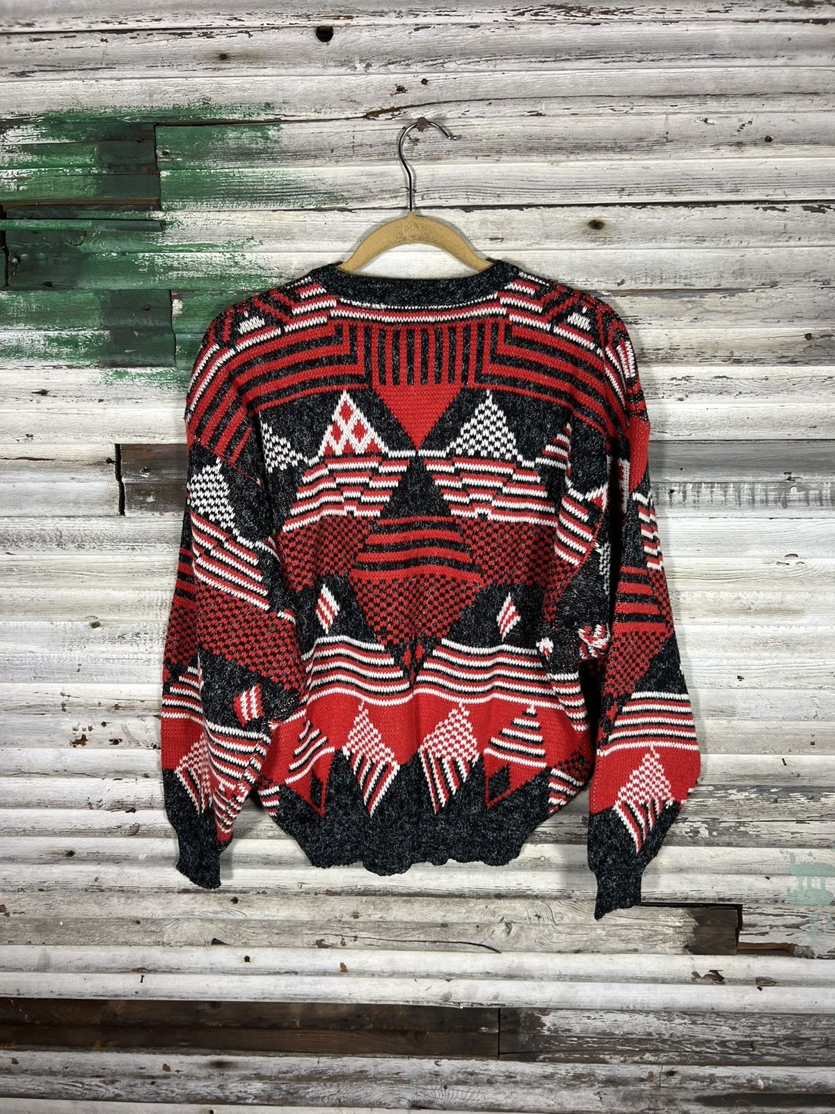 Vintage Vintage Red Sweater Size US L / EU 52-54 / 3 - 3 Thumbnail