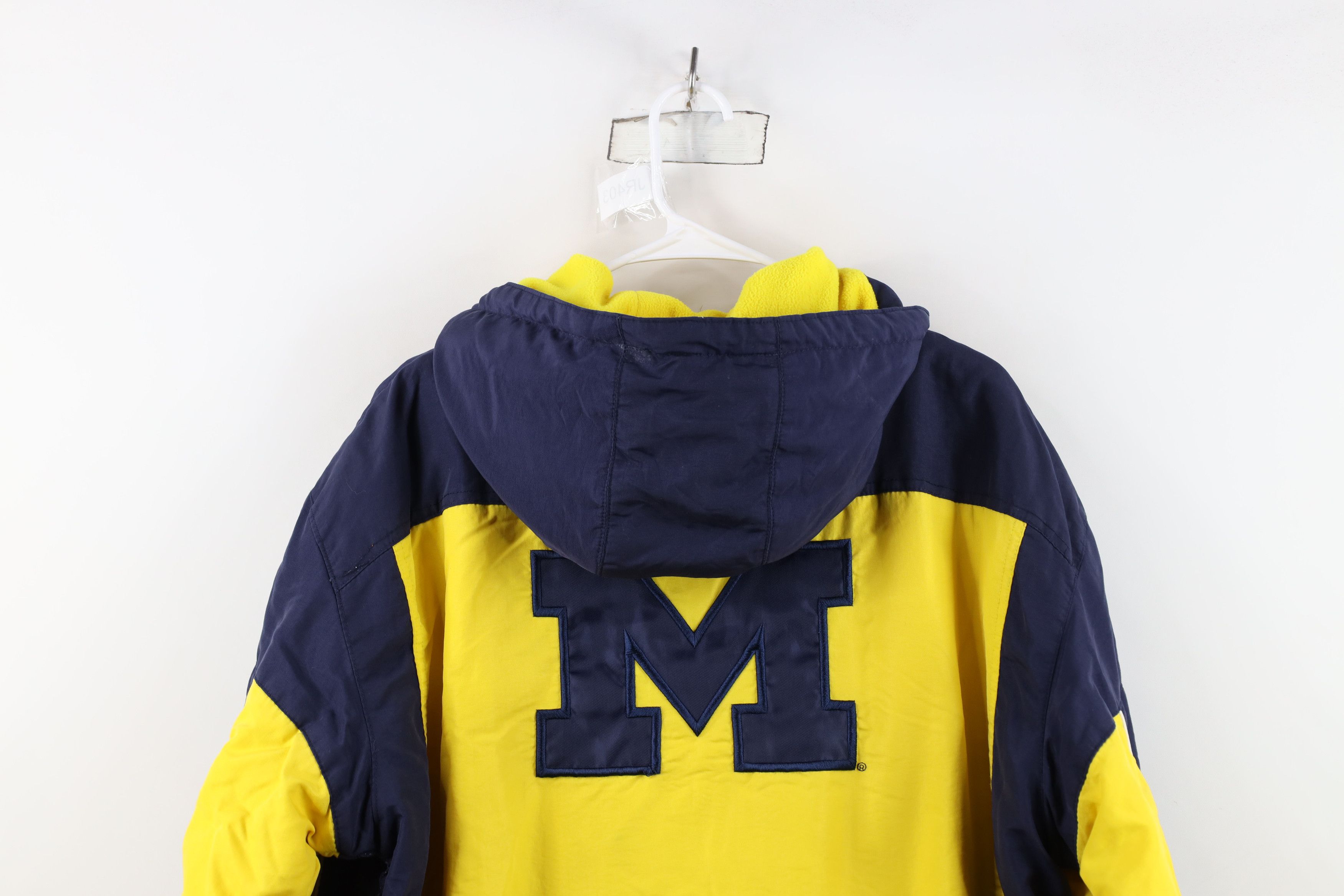 Vintage Vintage Fleece Lined University of Michigan Hooded Jacket Size US L / EU 52-54 / 3 - 13 Thumbnail