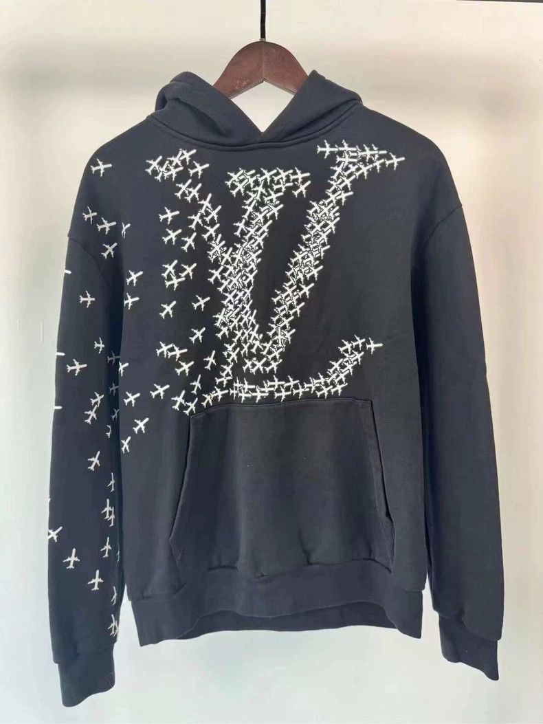 Louis Vuitton Louis Vuitton Black Airplane Hoodie Size US M / EU 48-50 / 2 - 1 Thumbnail