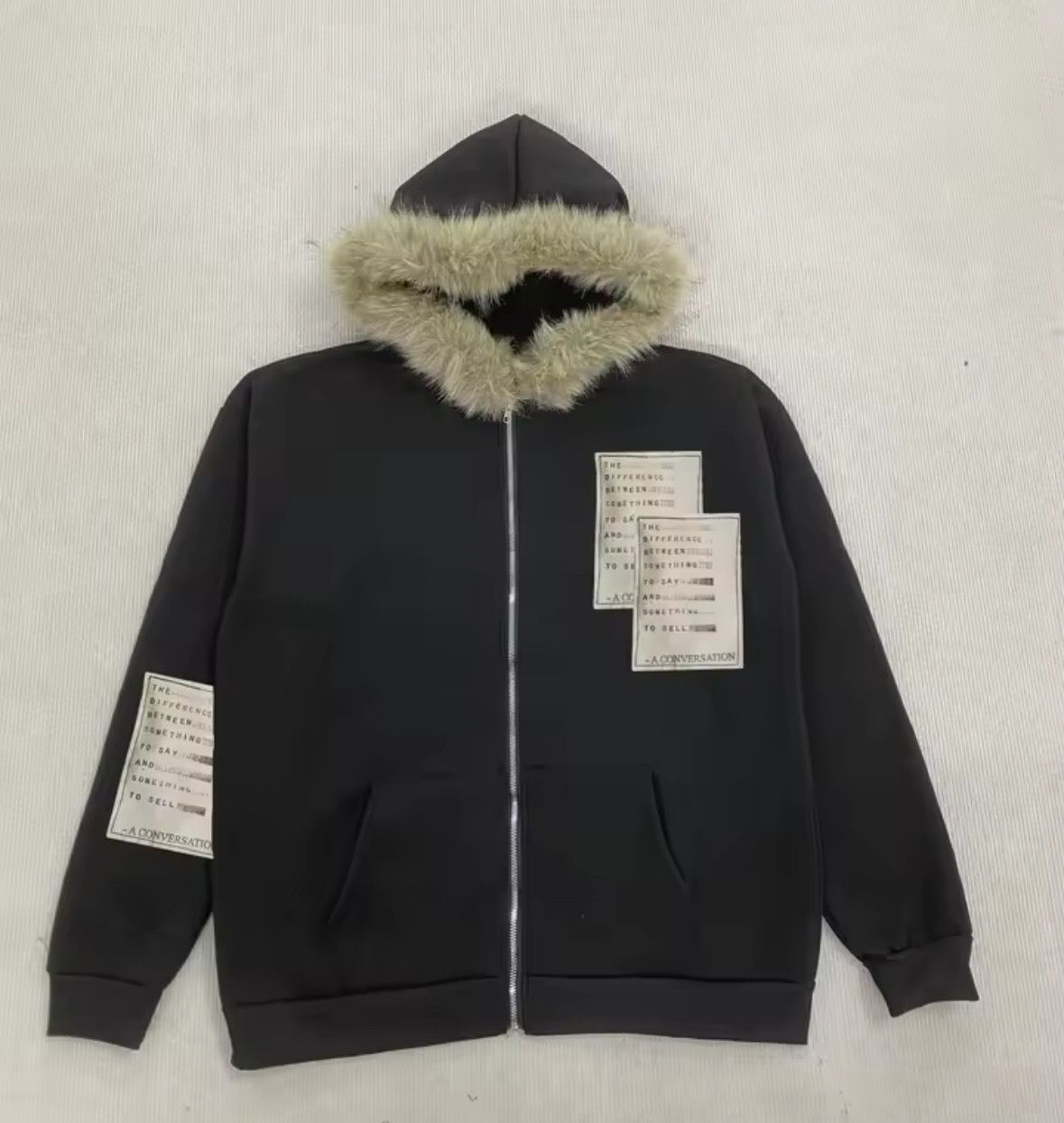 Other Fashion Punk Y2K Goth Grunge Flurry Fur Hat Graphic Hoodies Size US L / EU 52-54 / 3 - 1 Thumbnail