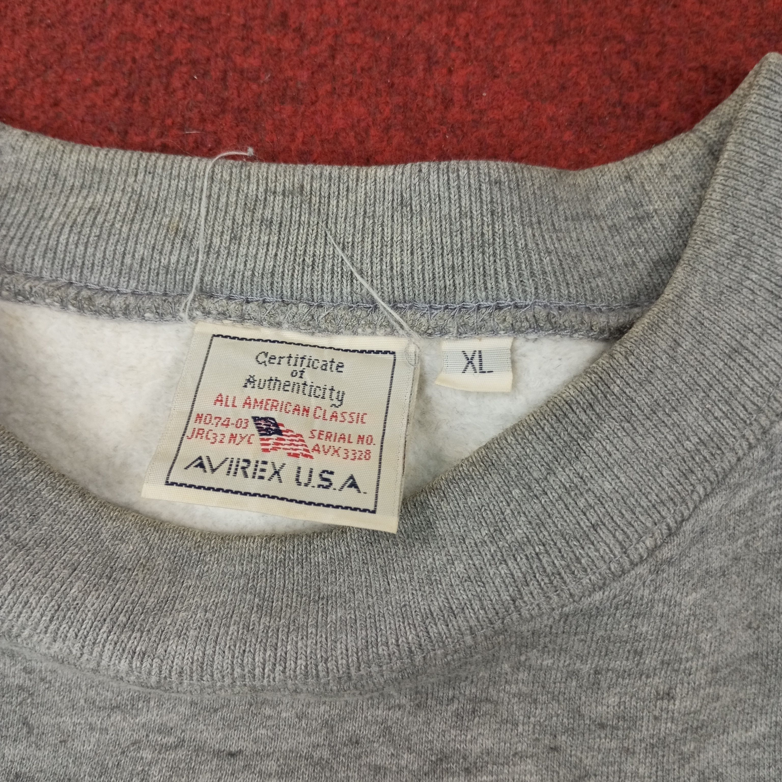 Avirex × Vintage Avirex Spellout Design Sweatshirt c222n26 Size US L / EU 52-54 / 3 - 6 Thumbnail