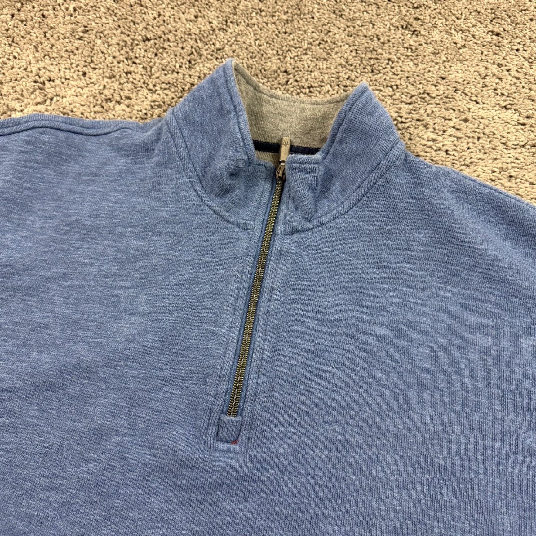 Orvis Orvis Sweater Mens 2XL Blue Long Sleeve 1/4 Zip Pullover Pima Cotton Knit Mock Neck Casual Baseball Card? Size US XXL / EU 58 / 5 - 2 Thumbnail